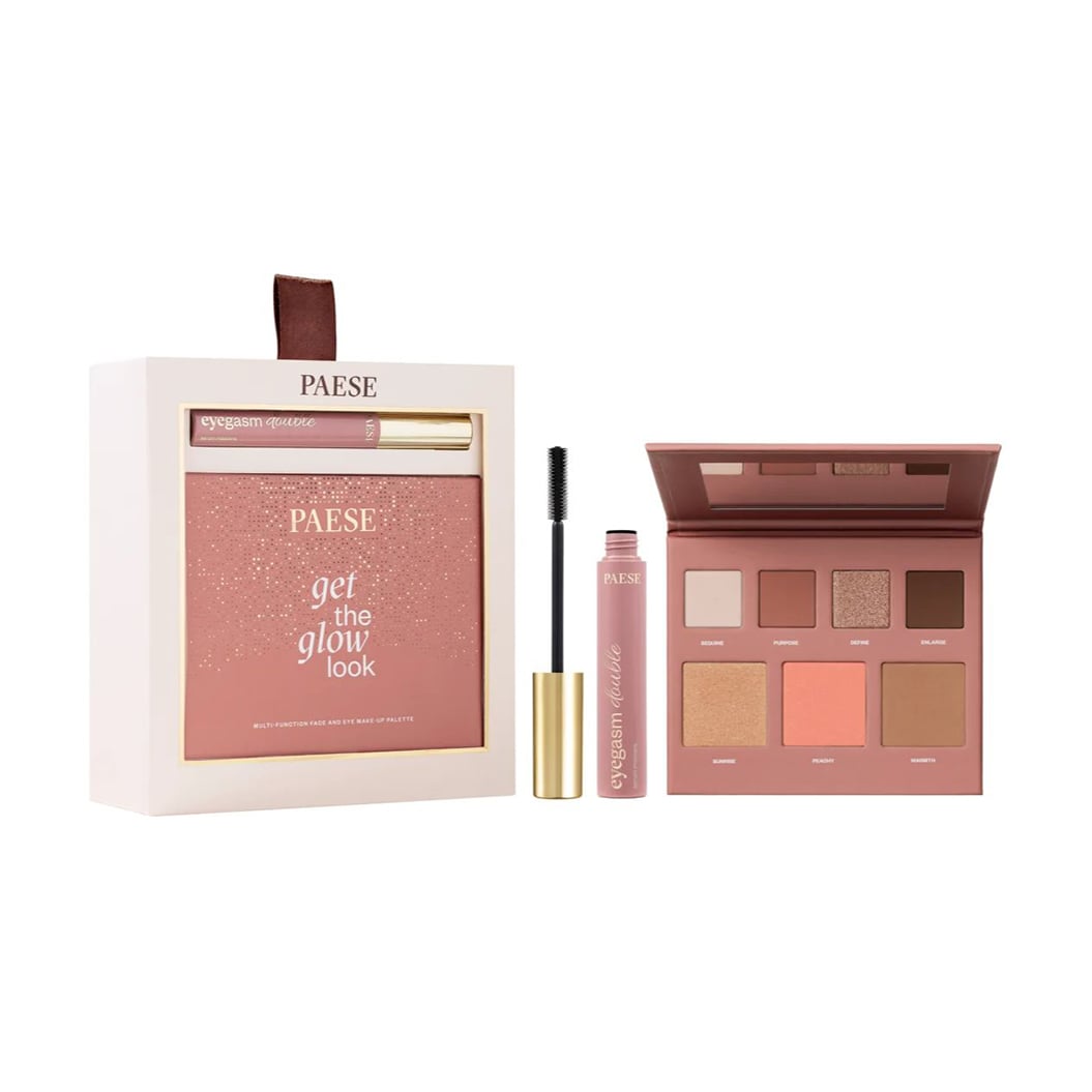 Набір декоративної косметики Paese Double Glow Look Set (туш для вій, 9 мл + палетка для макіяжу, 16 г)