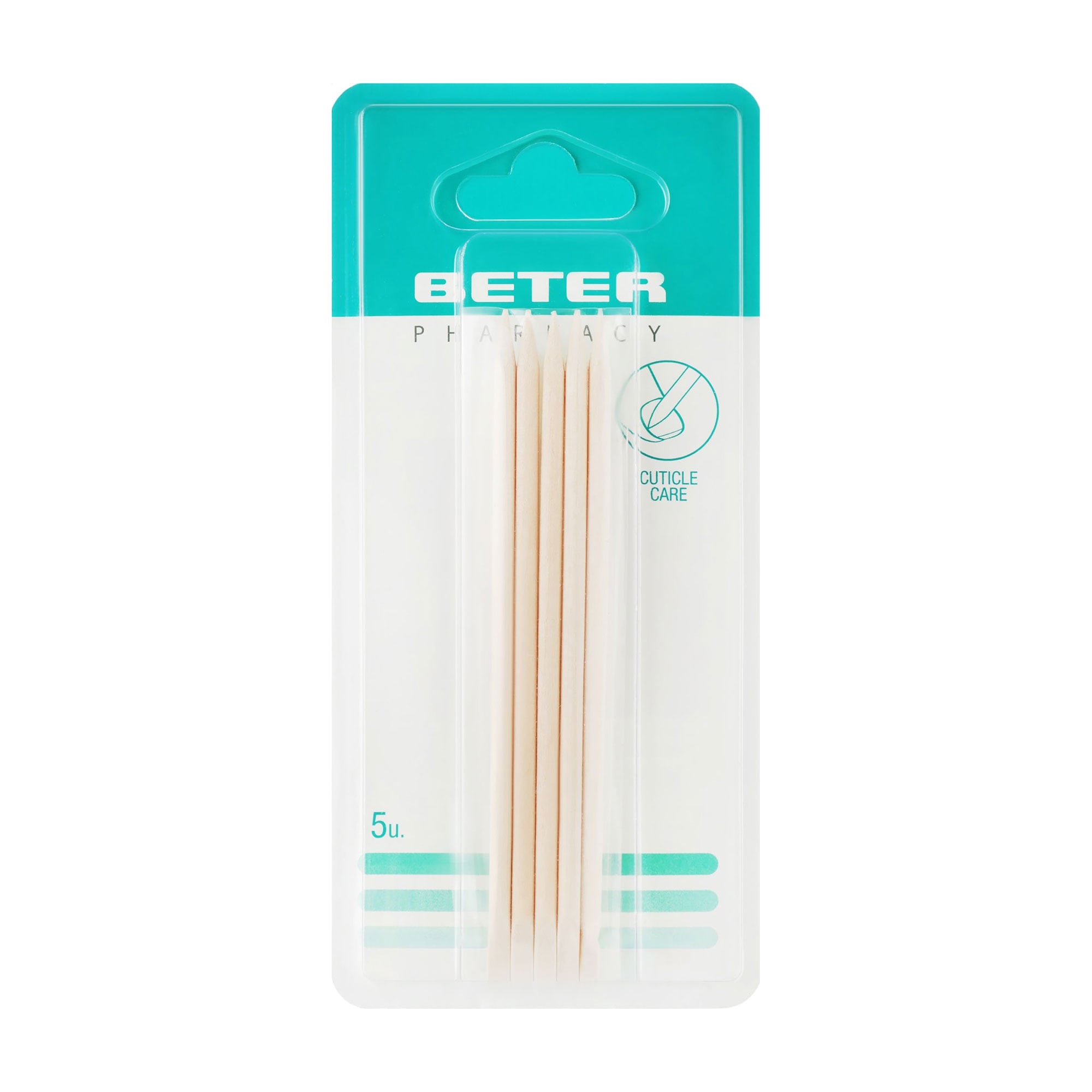 Набір дере'яних паличок для манікюру BETER Cuticle Care, 5 шт