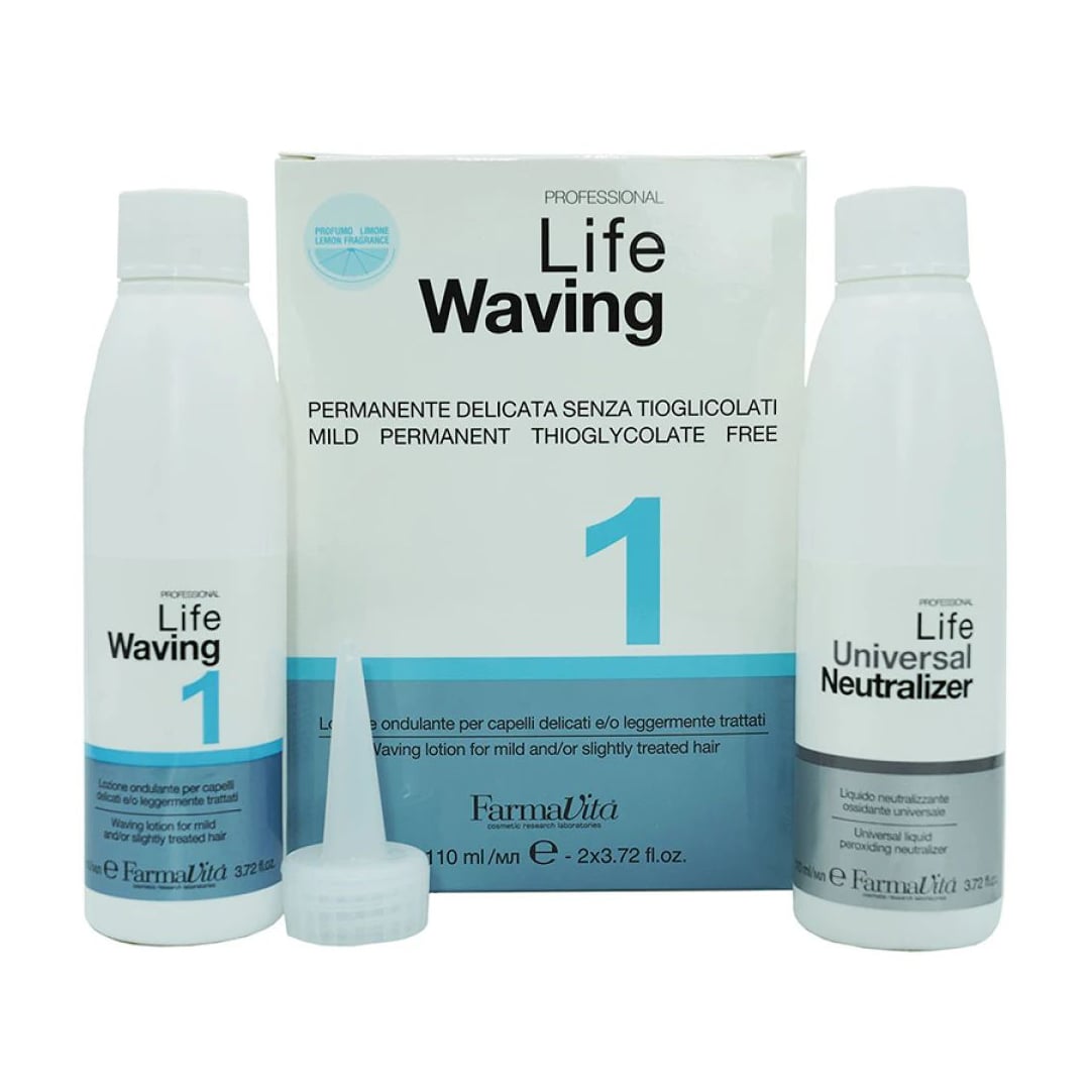 Набір для біозавивки FarmaVita Life Waving 1 для натурального та забарвленого волосся, 2*110 мл