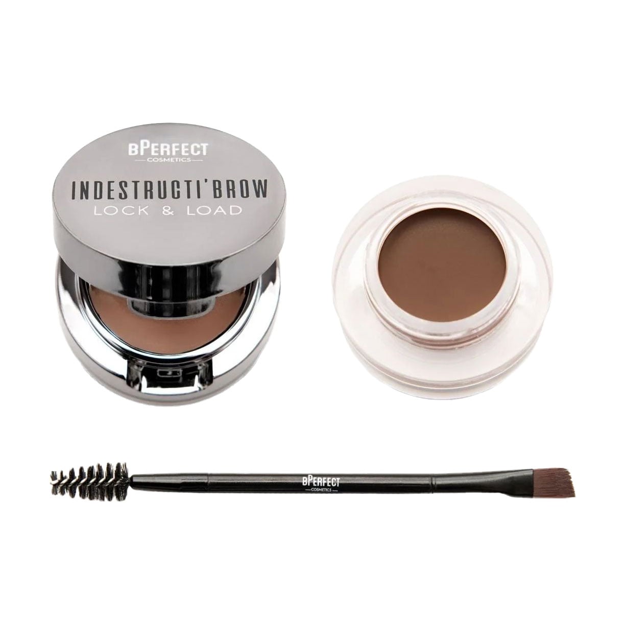 Набір для брів BPerfect Cosmetics Indestructi'Brow Lock &amp; Load Eyebrow Pomade &amp; Powder Duo, Irid Brown, 4 г