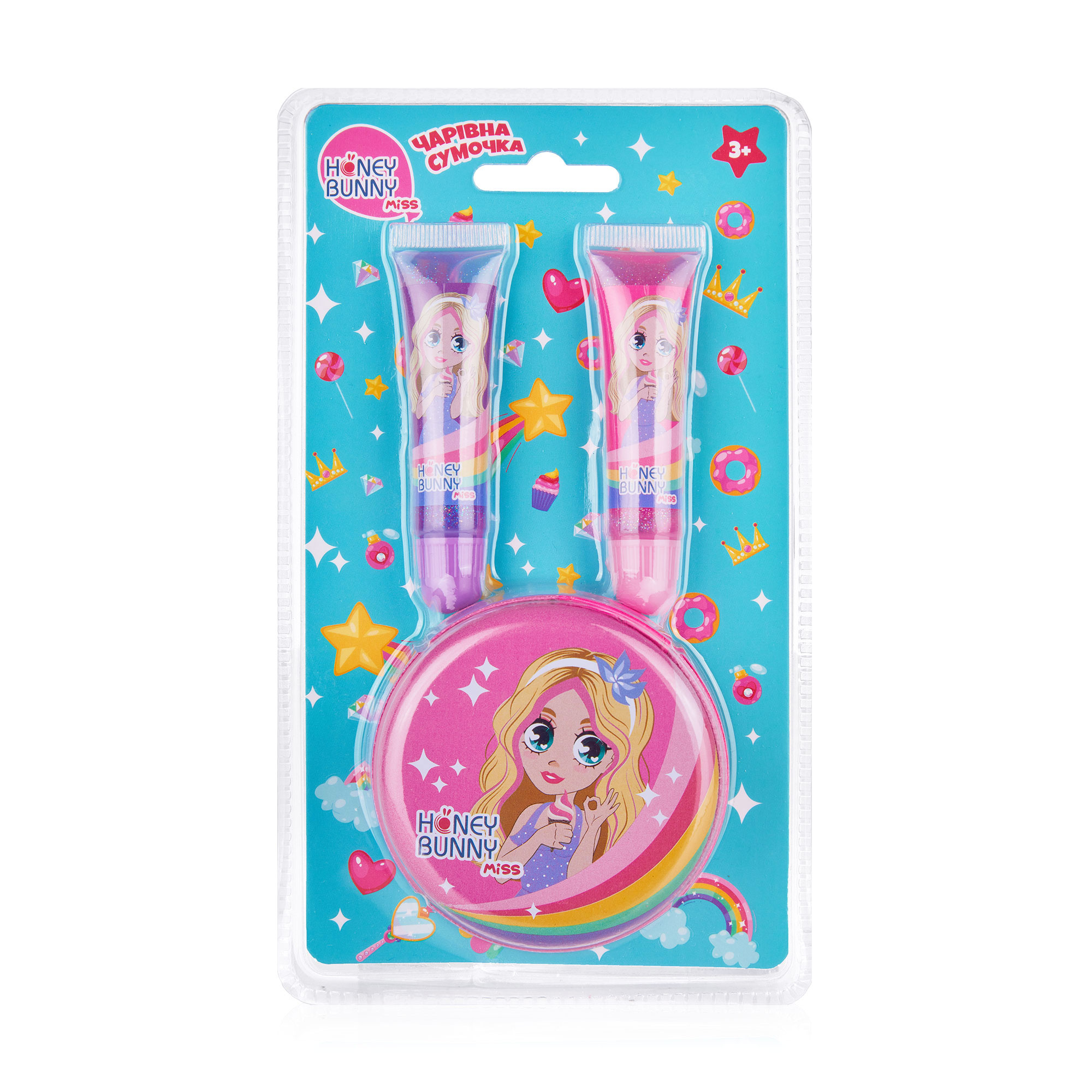 Набір для дівчат блисків для губ Honey Bunny Miss Чарівна сумочка, 2 шт