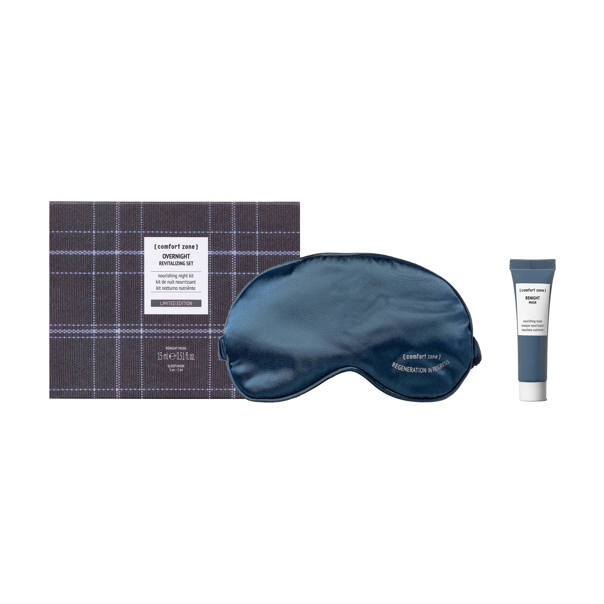 Набір для догляду за обличчям Comfort Zone Overnight Revitalazing Set (пов'язка для сну, 1 шт + маска, 15 мл)