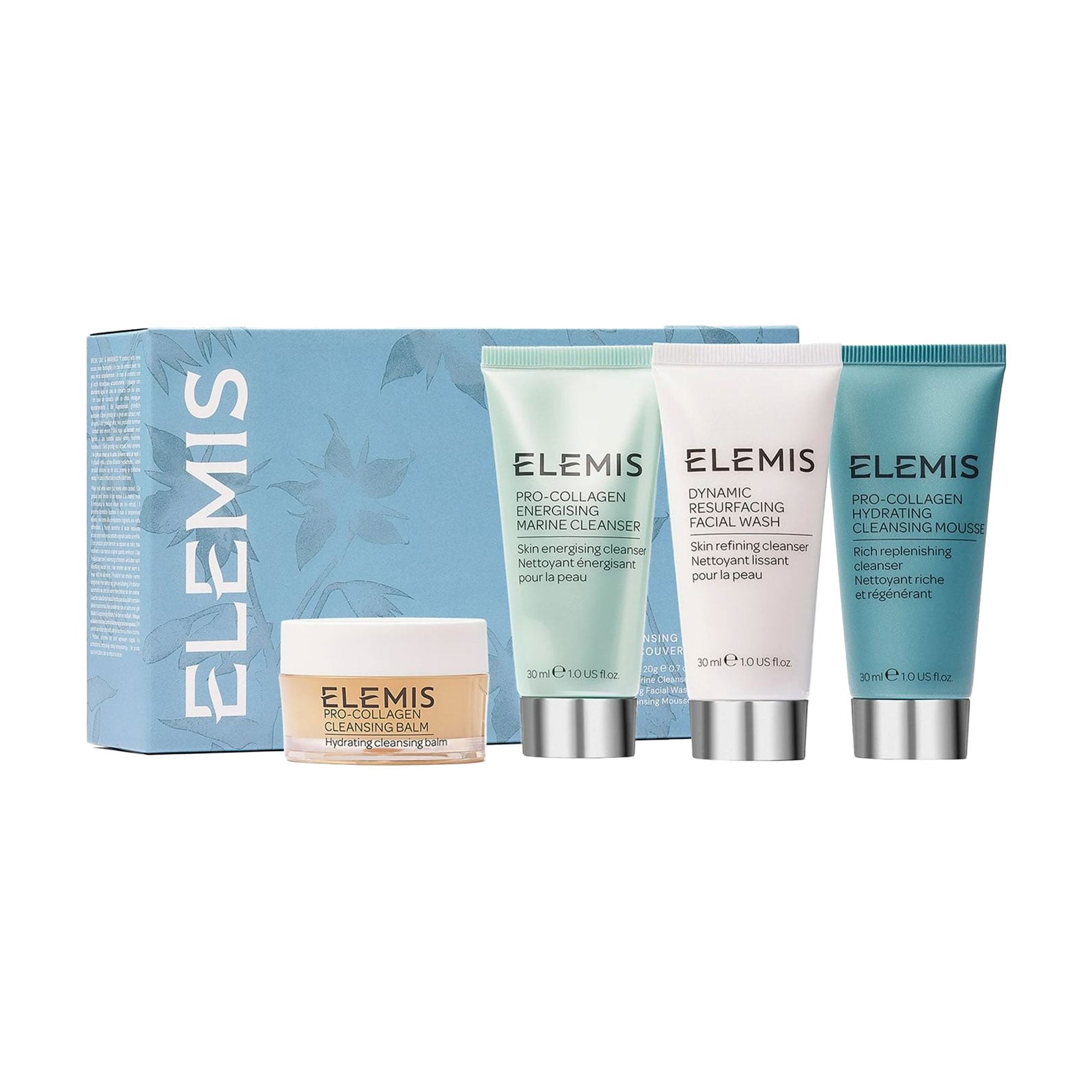 Набір для догляду за обличчям Elemis Double Cleanse Starter Collection (бальзам, 20 г + гель для вмивання, 30 мл + очищувальний гель, 30 мл + мус, 30 мл)