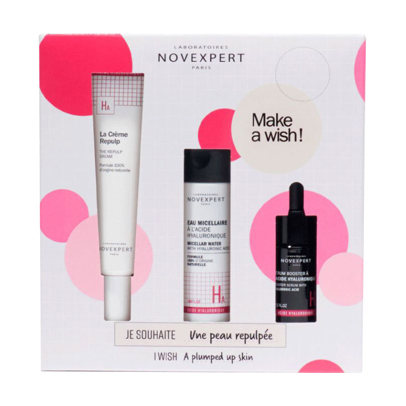 Набір для догляду за обличчям Novexpert A Plumped Up Skin (крем, 40 мл + міцелярна вода, 50 мл + сироватка, 10 мл)