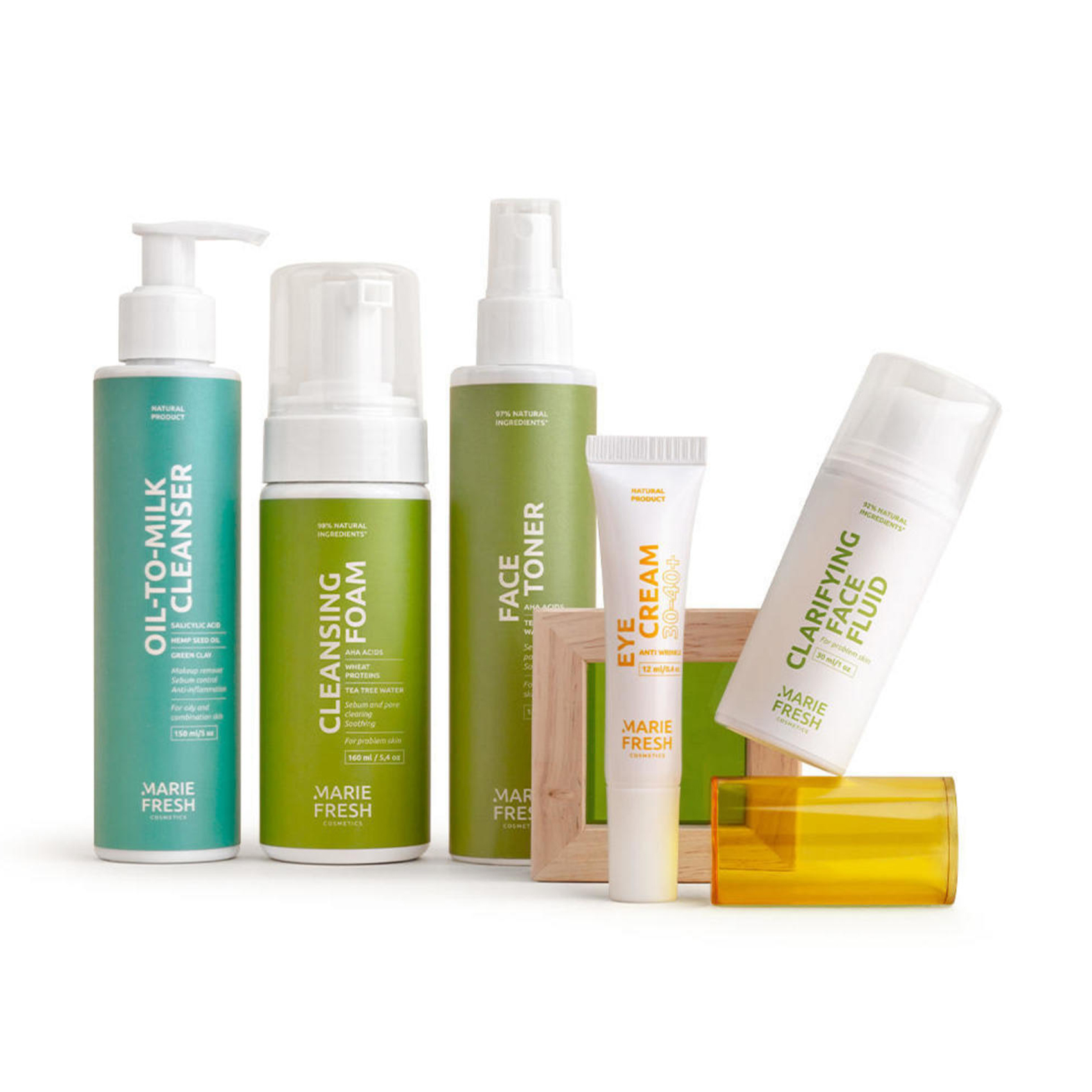 Набір для догляду за зрілою, проблемною шкірою обличчя Marie Fresh Cosmetics, 5 предметів