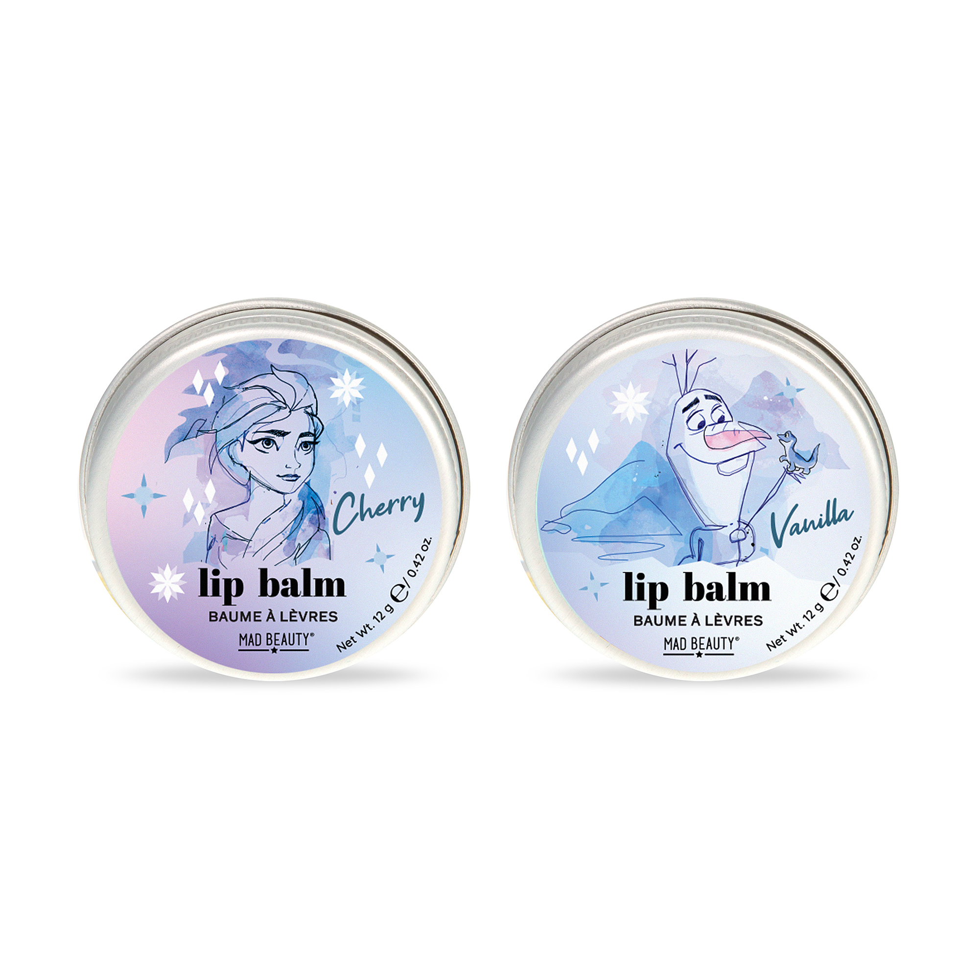 Набір для губ Mad Beauty Disney Frozen Lip Balm Duo (бальзам Cherry, 12 г + бальзам Vanilla, 12 г)