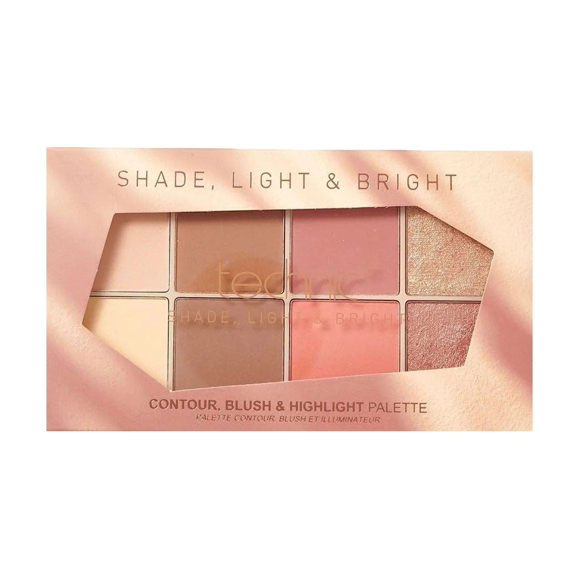 Набір для контурінгу обличчя technic Face Palette Shade, Light &amp; Bright, 38 г