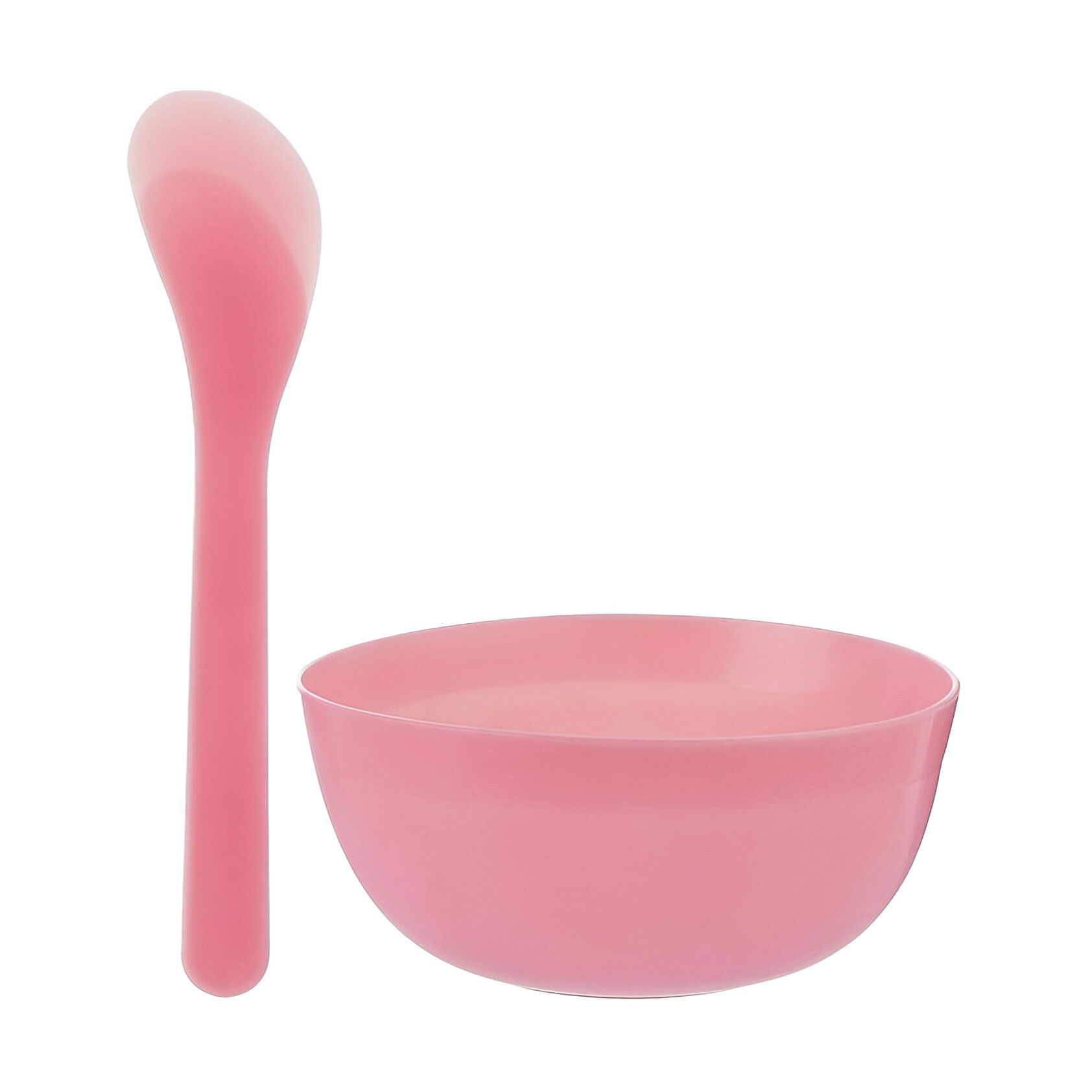 Набір для косметичних продуктів Cosmo Shop пластик матовий, кораловий (миска, 1 шт + лопатка, 1 шт) (CS097CM)