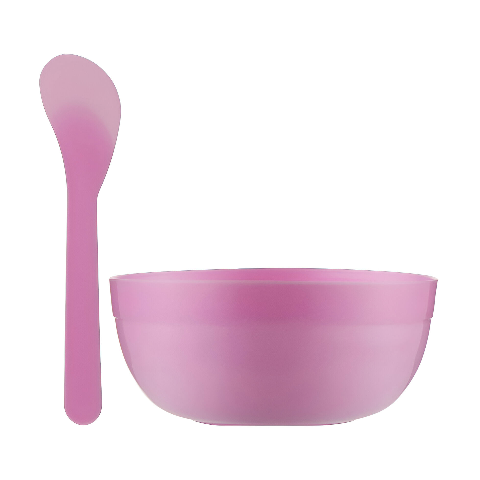 Набір для косметичних продуктів Cosmo Shop пластик матовий, рожевий (миска, 1 шт + лопатка, 1 шт) (CS097R)