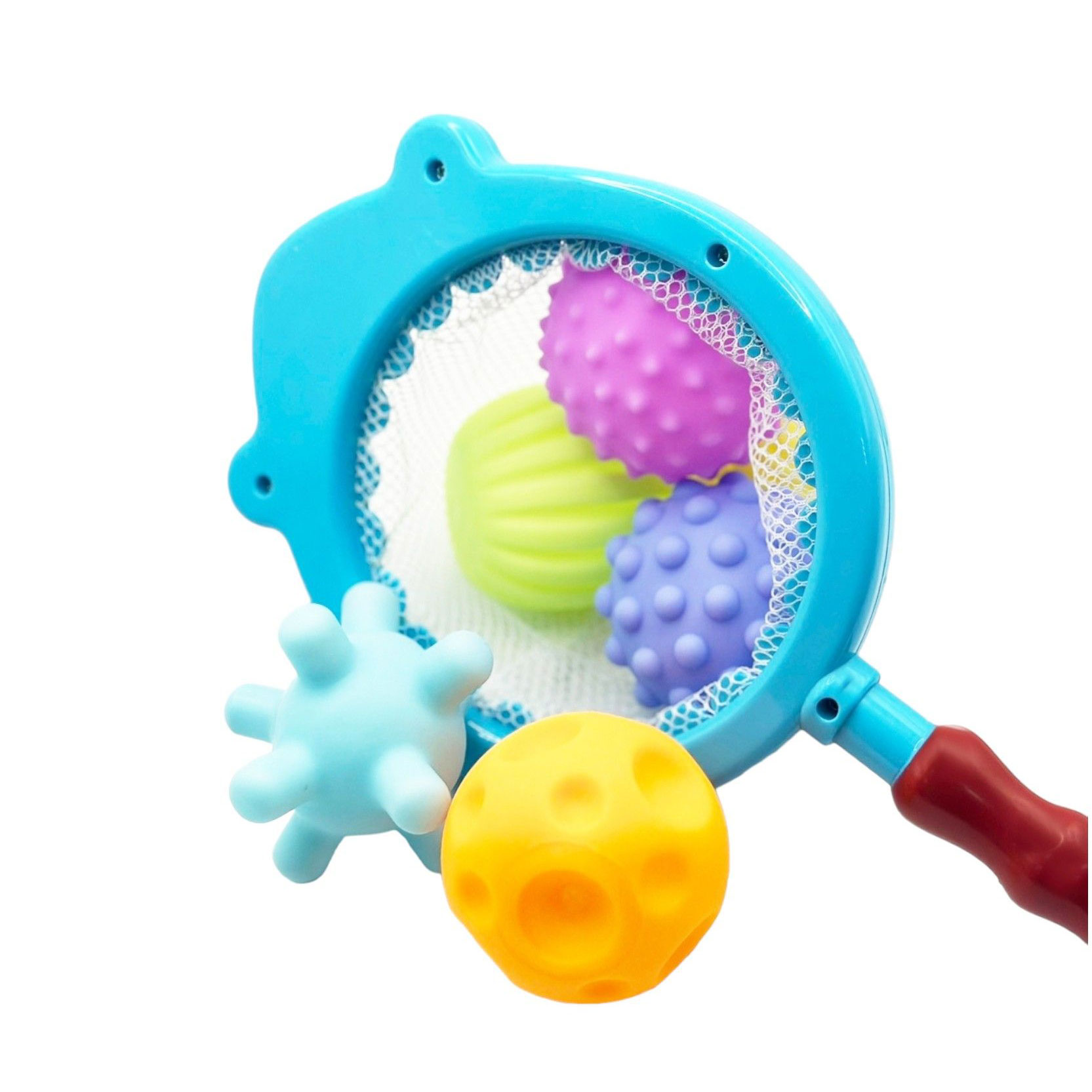 Набір для купання Bibi Toys Сачок-акула з м'ячиками, від 3 років, 7 шт (760806BT)