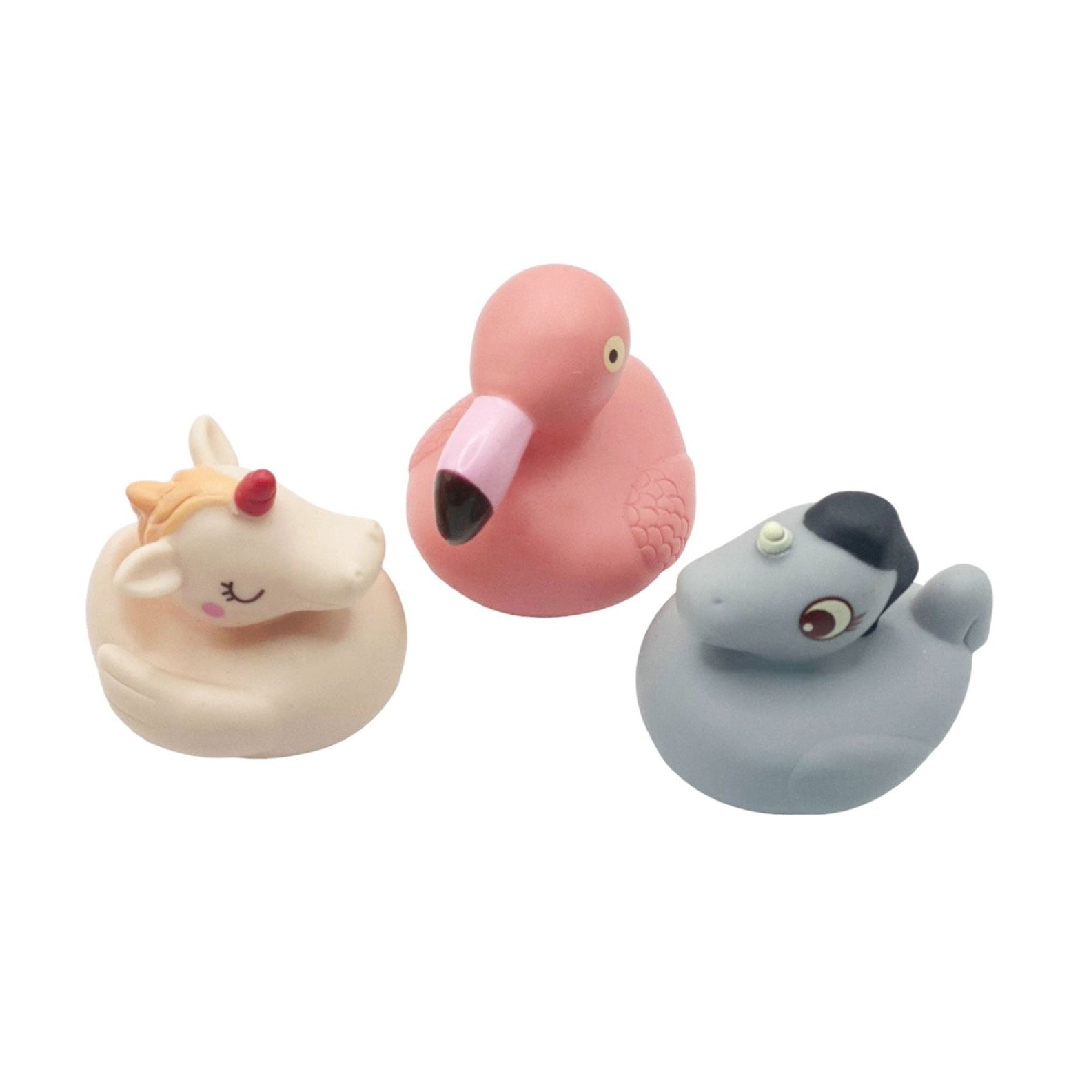 Набір для купання Bibi Toys Тваринки, від 3 років (фламінго, 7.2*5.5*6.1 см + лебідь, 6.3*5.3*5 см + гусеня, 5.8*5.5*5.8 см) (761063BT)