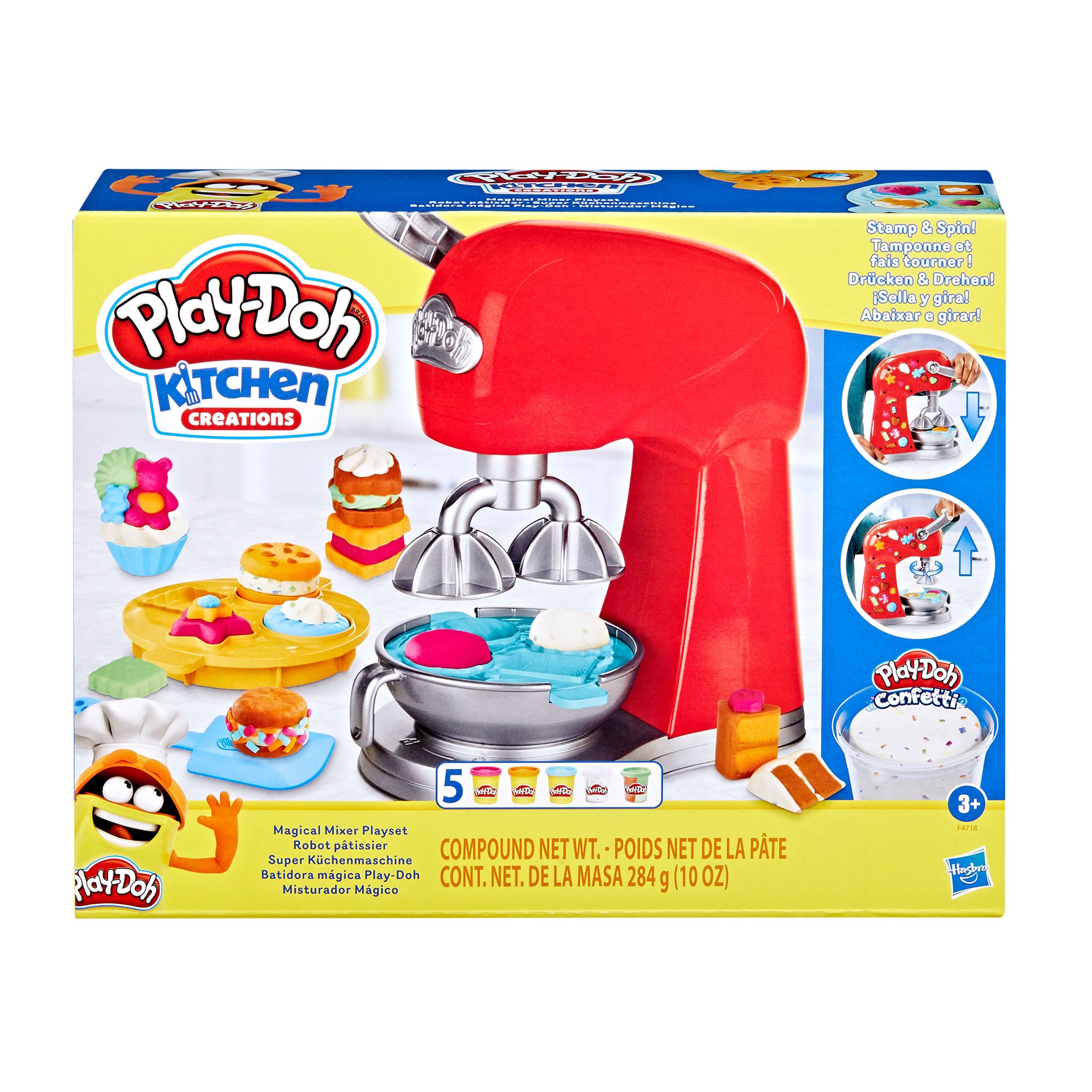 Набір для ліплення Play-Doh Kitchen Creations Міксер, 8*28*22 см, від 3 років, 5 баночок (F4718)