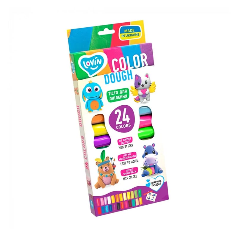 Набір для ліплення з тістом Lovin Color 24 кольори, від 3 років (41184)