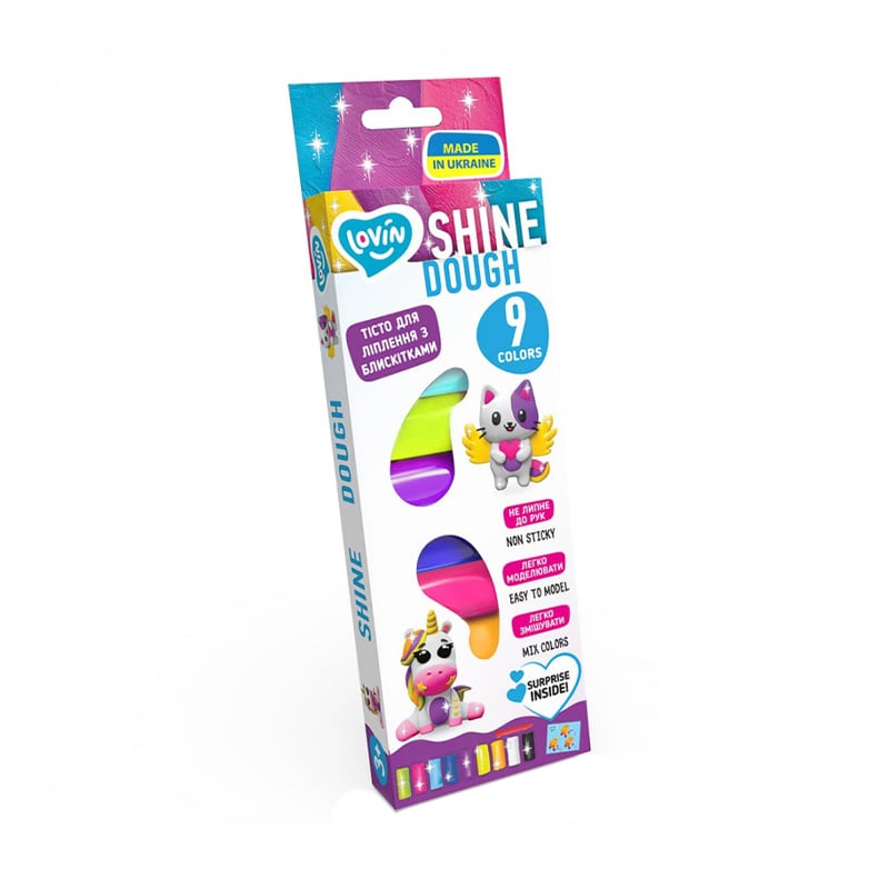 Набір для ліплення з тістом Lovin Shine 9 кольорів, від 3 років (41180)