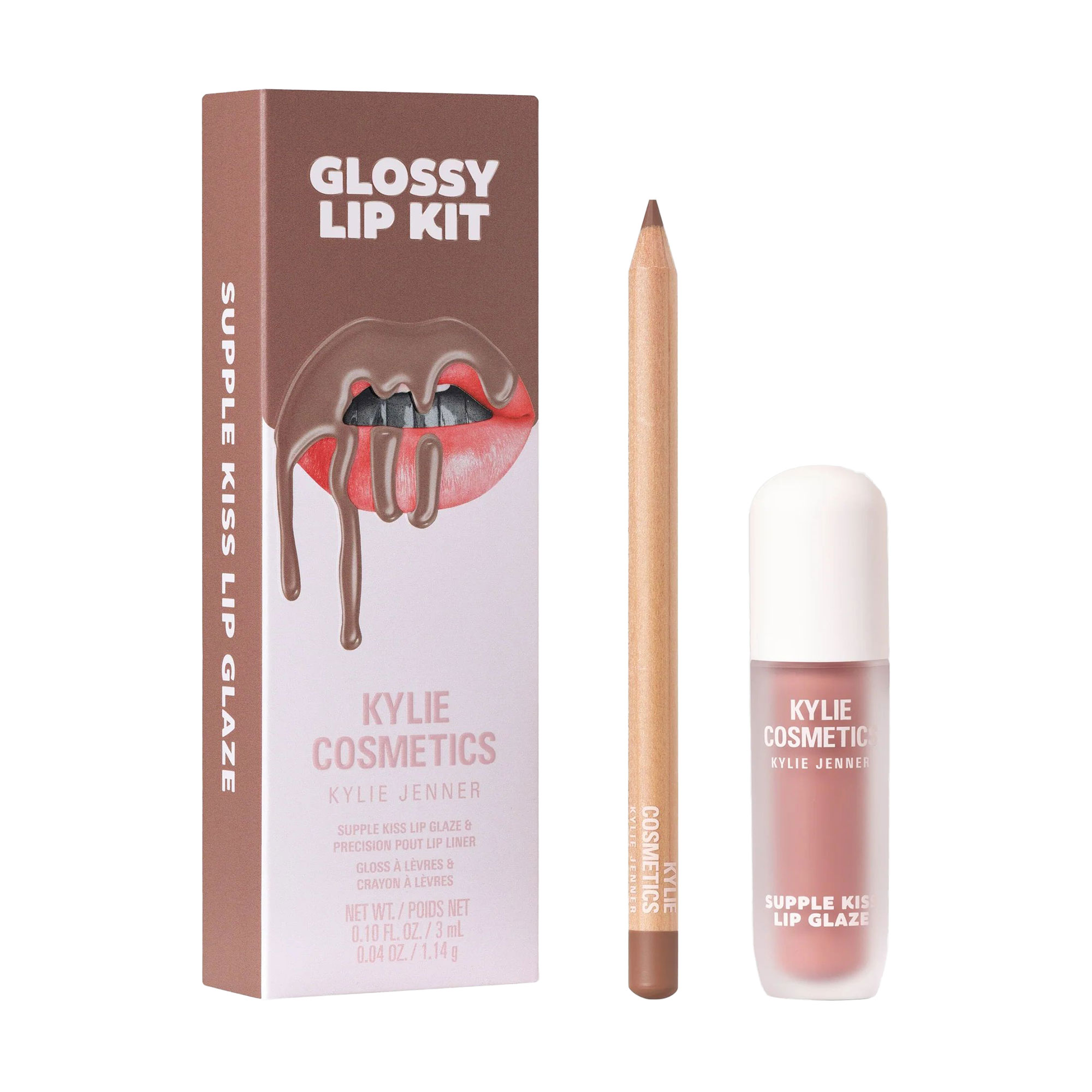 Набір для макіяжу губ Kylie Cosmetics Glossy Lip Kit Supple Kiss Lip Glaze, Dolce K, 4.14 г