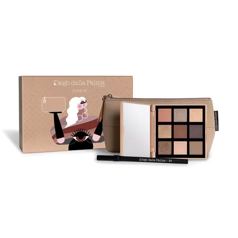 Набір для макіяжу очей Diego Dalla Palma Eyes Kit (палетка тіней, 8.5 г + олівець для очей, 1.2 г + косметичка)