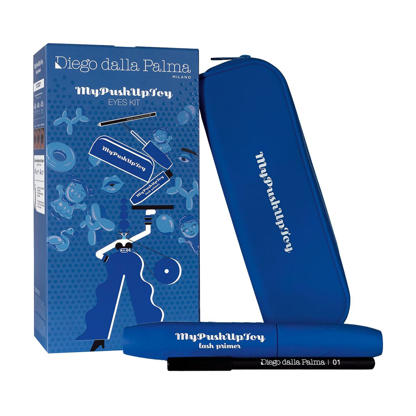 Набір для макіяжу очей Diego Dalla Palma MyPushUpToy Eyes Kit (туш, 13 мл + олівець для очей, 1.83 г + косметичка)