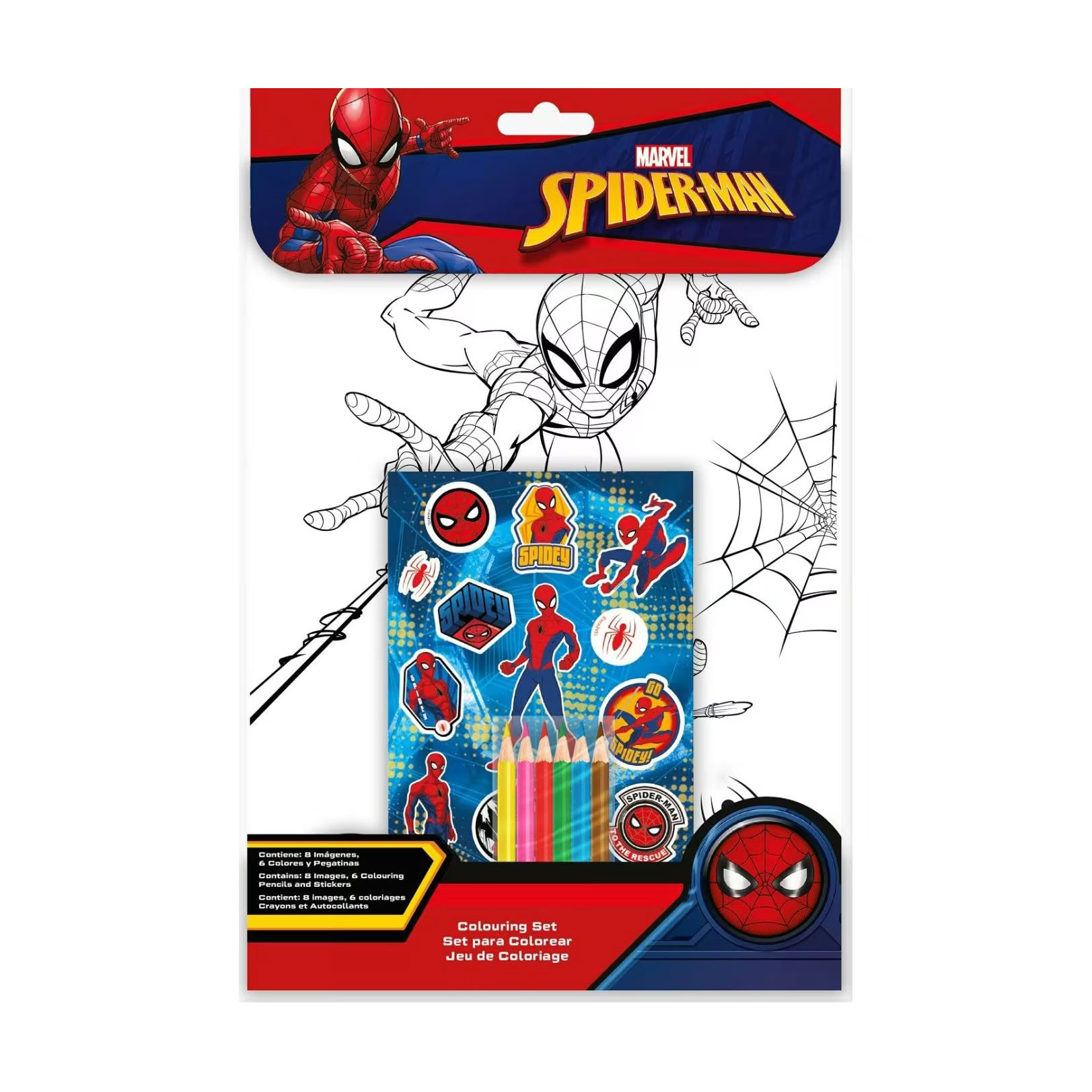 Набір для малювання Kids Licensing Spider Man Sticker Colouring Set, від 3 років (SP50019)