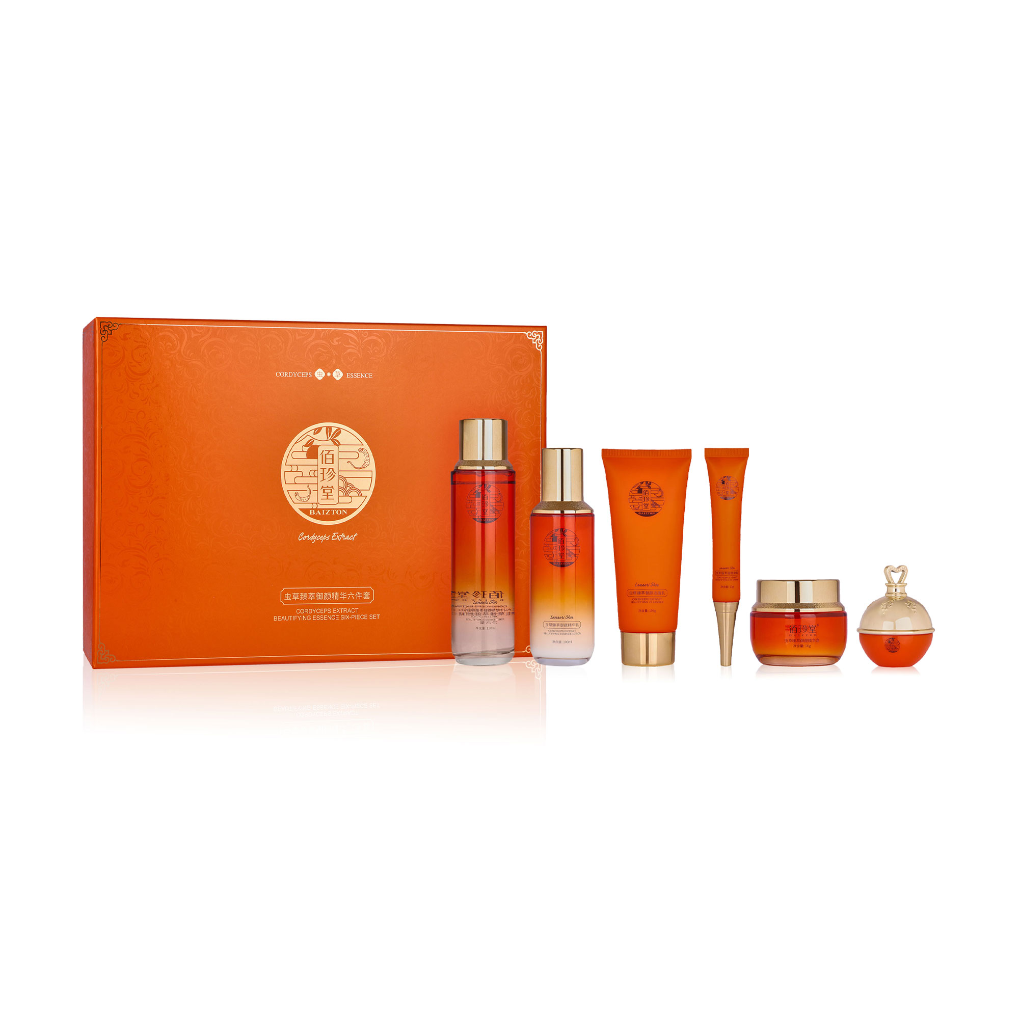 Набір для обличчя Baizton Cordyceps Essence Six-Piece Set, 6 продуктів
