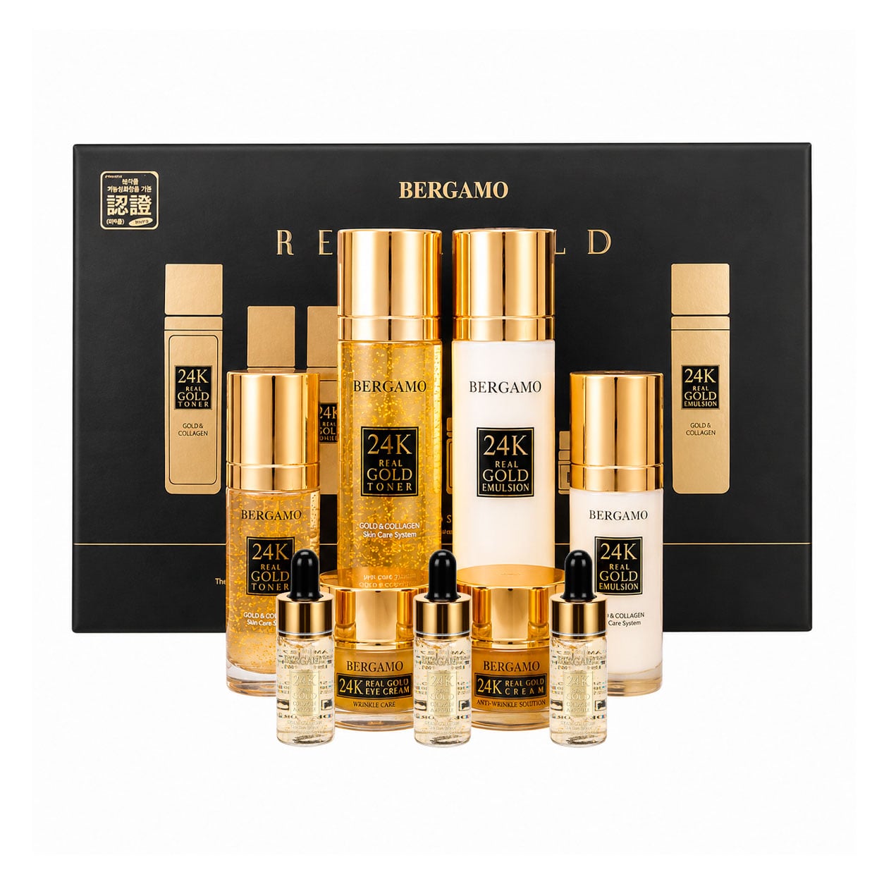 Набір для обличчя Bergamo Luxury Gold Skin Care System Set, 9 предметів