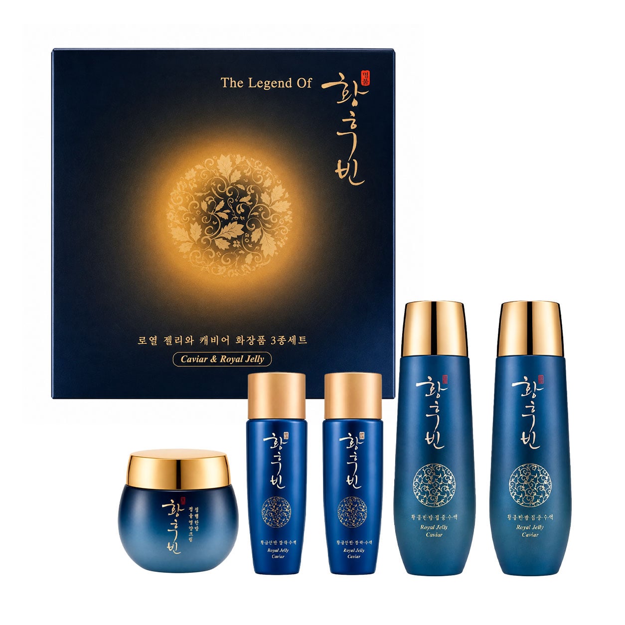 Набір для обличчя Bergamo The Legend Of The Empress Royal Jelly (тонер, 135 мл + емульсія, 135 мл + крем, 50 г + тонер, 30 мл + емульсія, 30 мл)