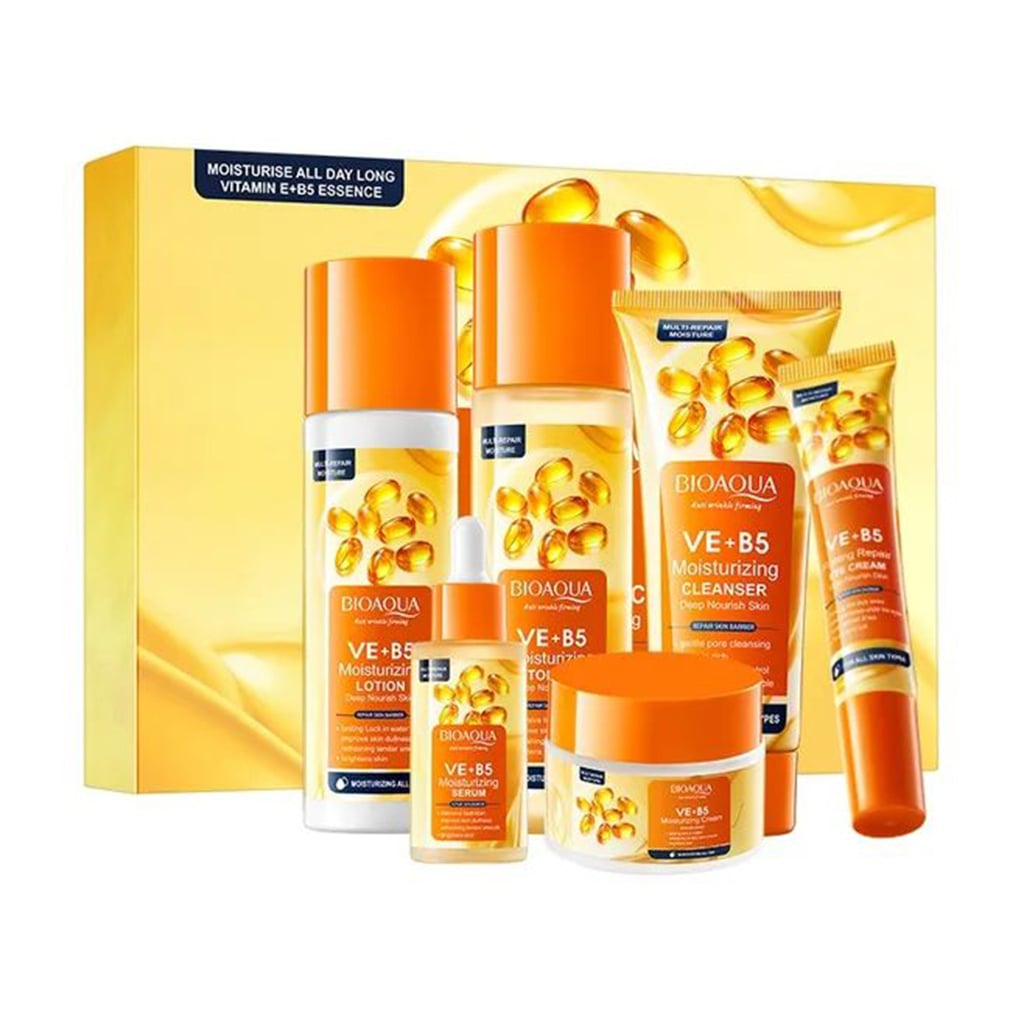 Набір для обличчя Bioaqua Vitamin VE + B5 Anti-Wrinkle Firming Moisturizing Six-Piece Set, 6 продуктів