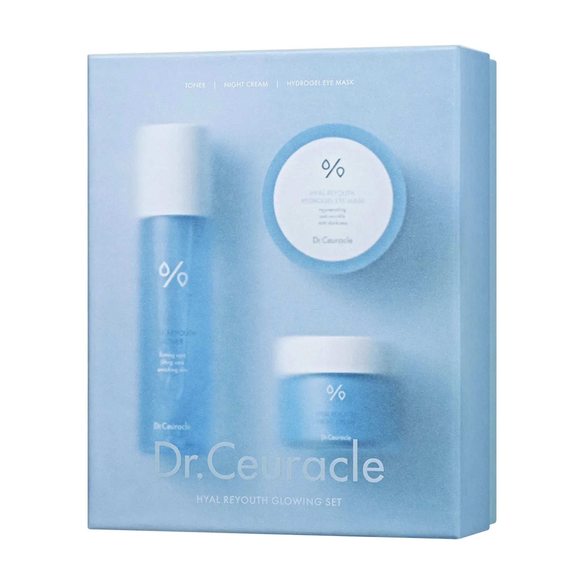 Набір для обличчя Dr.Ceuracle Hyal Reyouth Glowing Set (тонер, 120 мл + крем, 60 г + патчі для шкіри навколо очей, 60 шт)