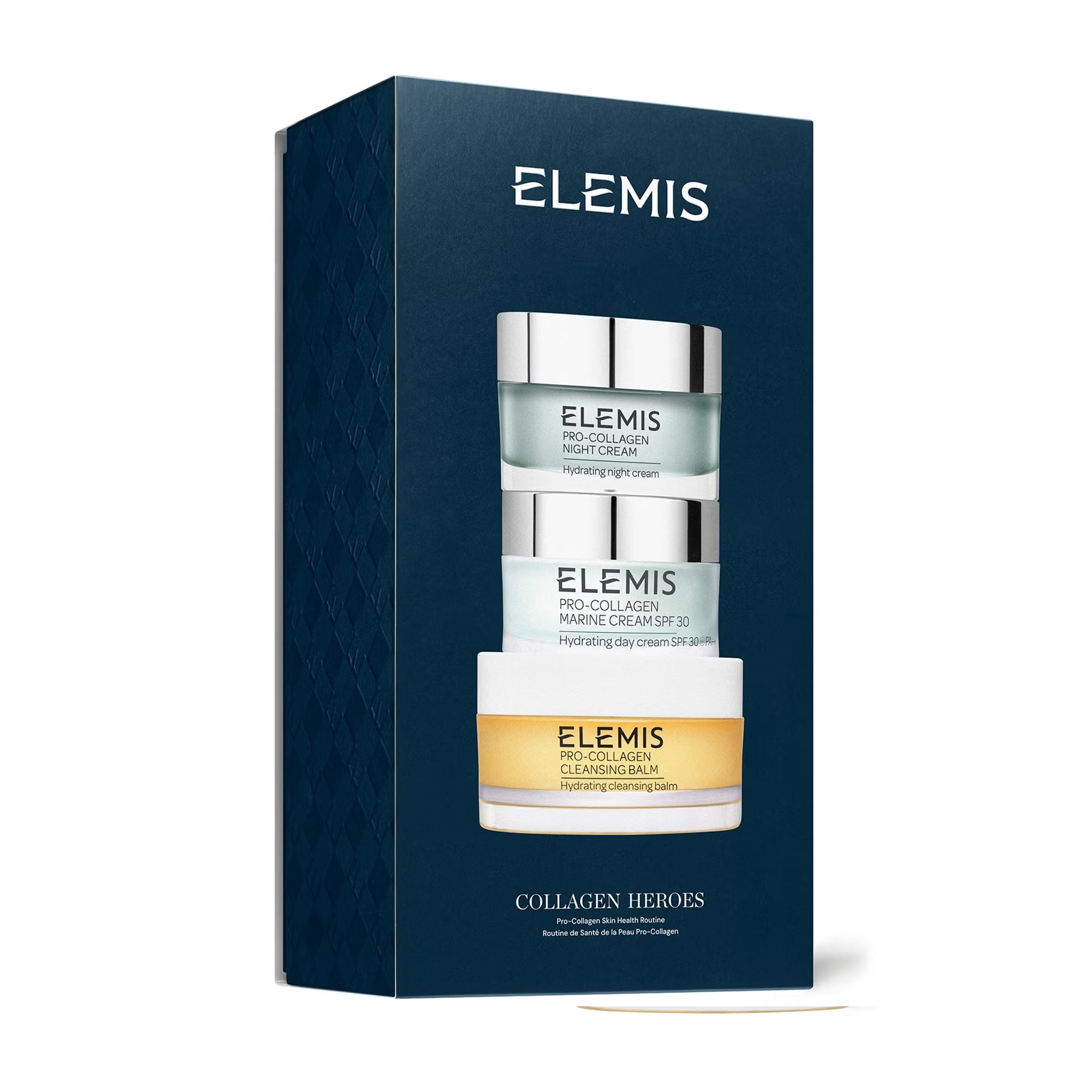 Набір для обличчя Elemis Pro Collagen Heros-Pro Collagen Skin Health Routine (крем, 30 мл + крем, 30 мл + бальзам, 50 мл)