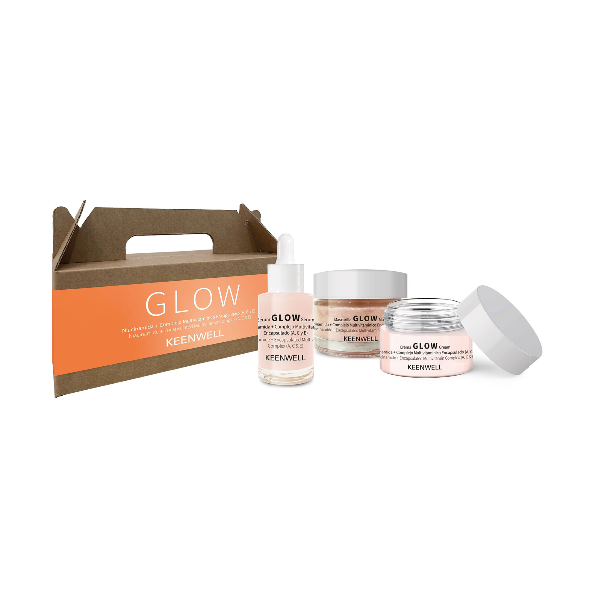 Набір для обличчя Keenwell Ritual Glow Відновлення та сяяння (крем, 50 мл + сироватка, 30 мл + маска, 50 мл)