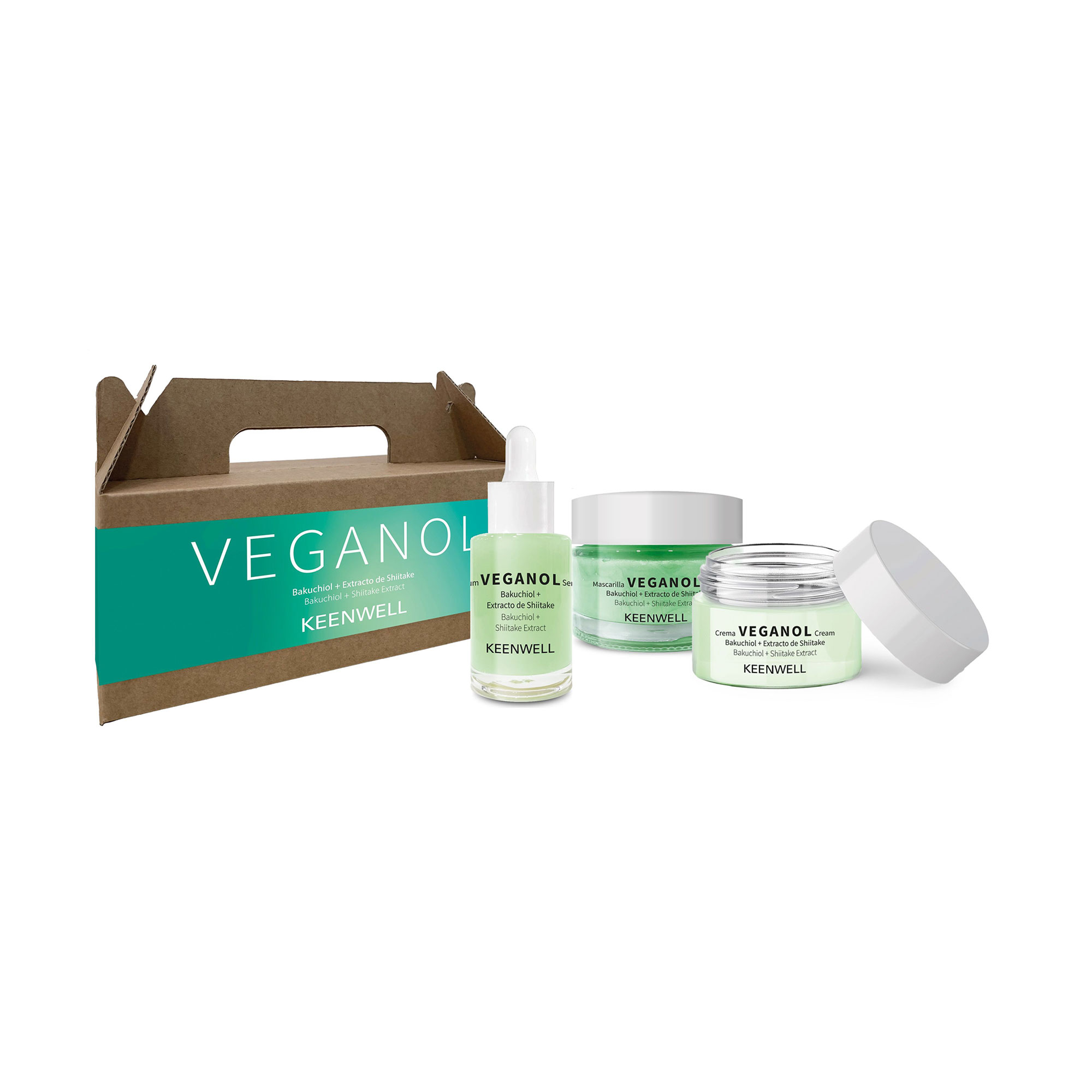 Набір для обличчя Keenwell Ritual Veganol Омолодження та пружність (крем, 50 мл + сироватка, 30 мл + маска, 50 мл)