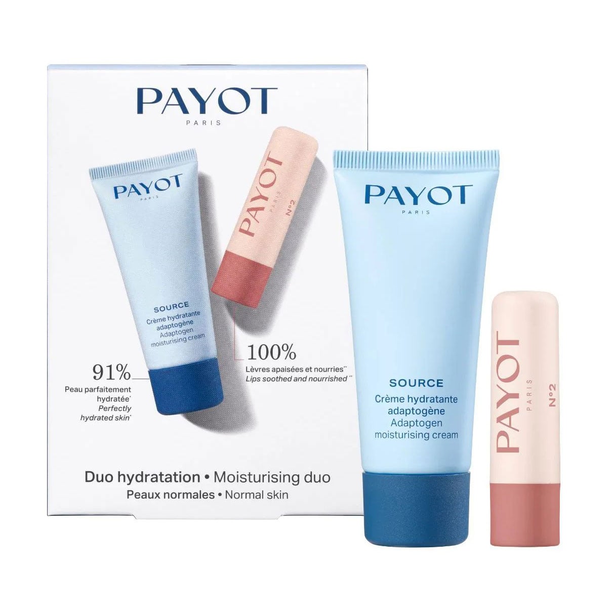 Набір для обличчя Payot Source (бальзам для губ, 4 мл + крем, 30 мл)