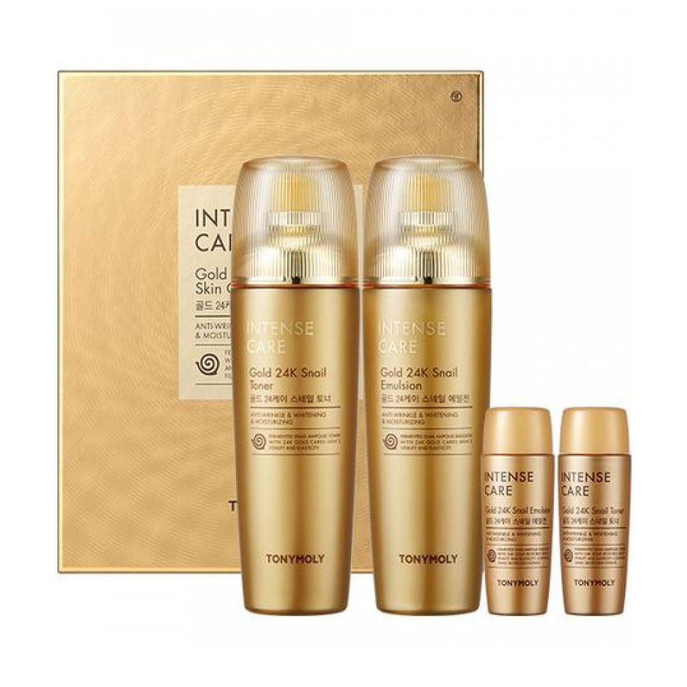 Набір для обличчя Tony Moly Intense Care Gold 24K Snail Skin Care Set, 4 продукти