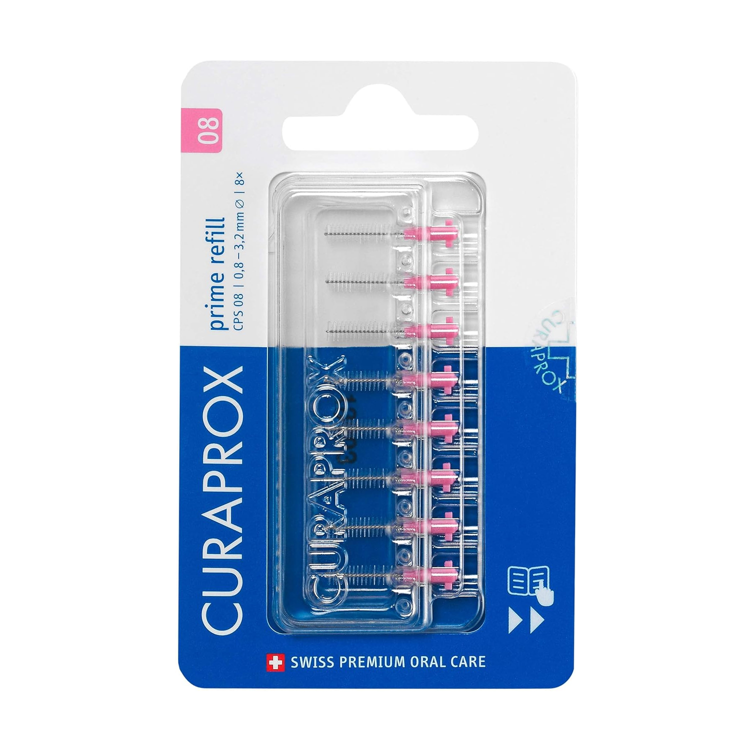 Набір для очищення міжзубних проміжків Curaprox Prime Refill, 0.8 мм, 8 шт