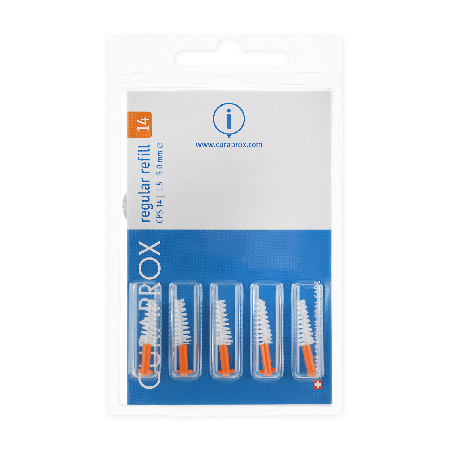 Набір для очищення міжзубних проміжків Curaprox Regular Refill, 1.5 мм, 5 шт