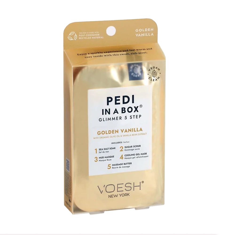 Набір для педикюру VOESH Pedi In A Box Glimmer 5 Step Golden Vanilla, 5 предметів