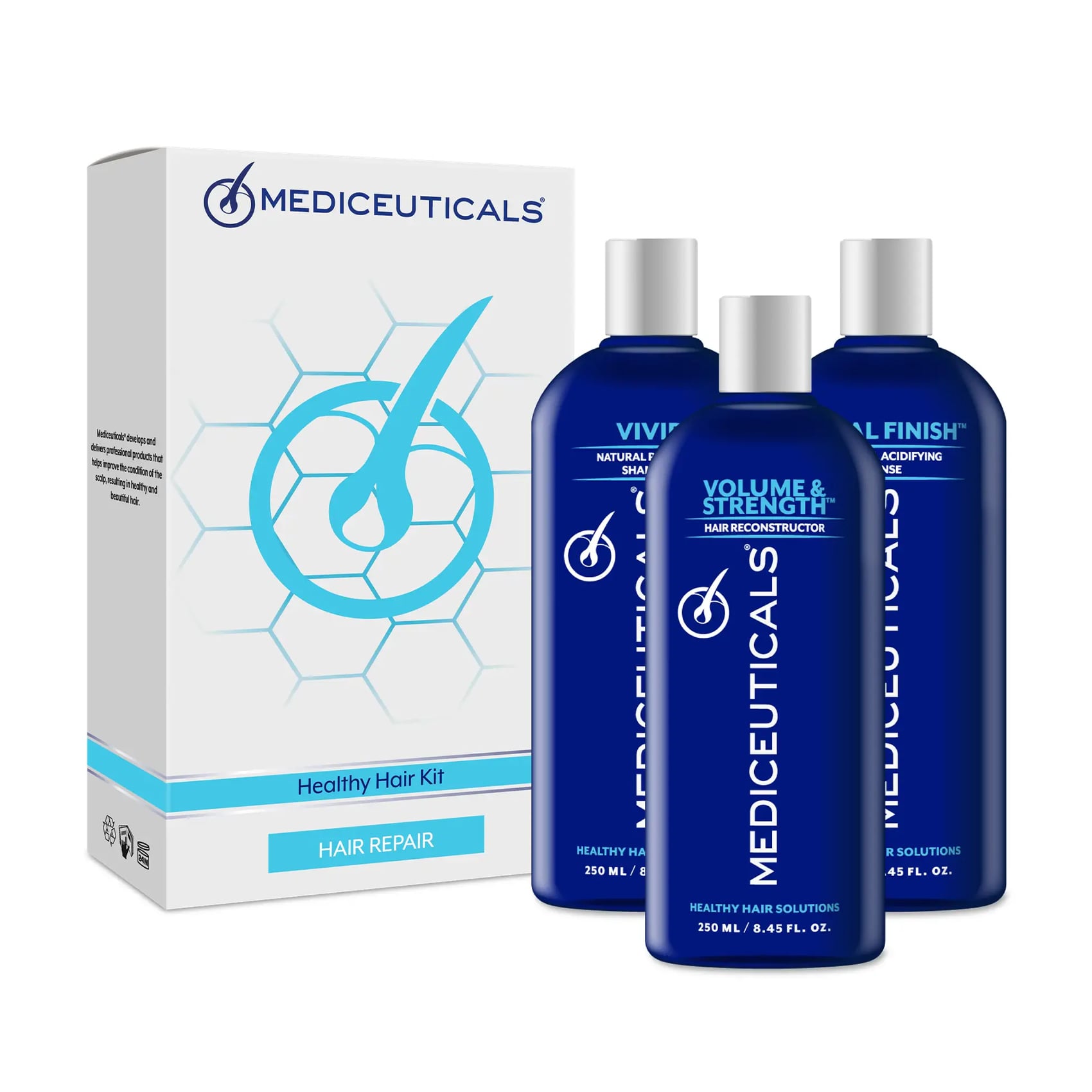 Набір для реконструкції волосся Mediceuticals Healthy Hair Kit (шампунь, 250 мл + кондиціонер, 250 мл + реконструктор, 250 мл)