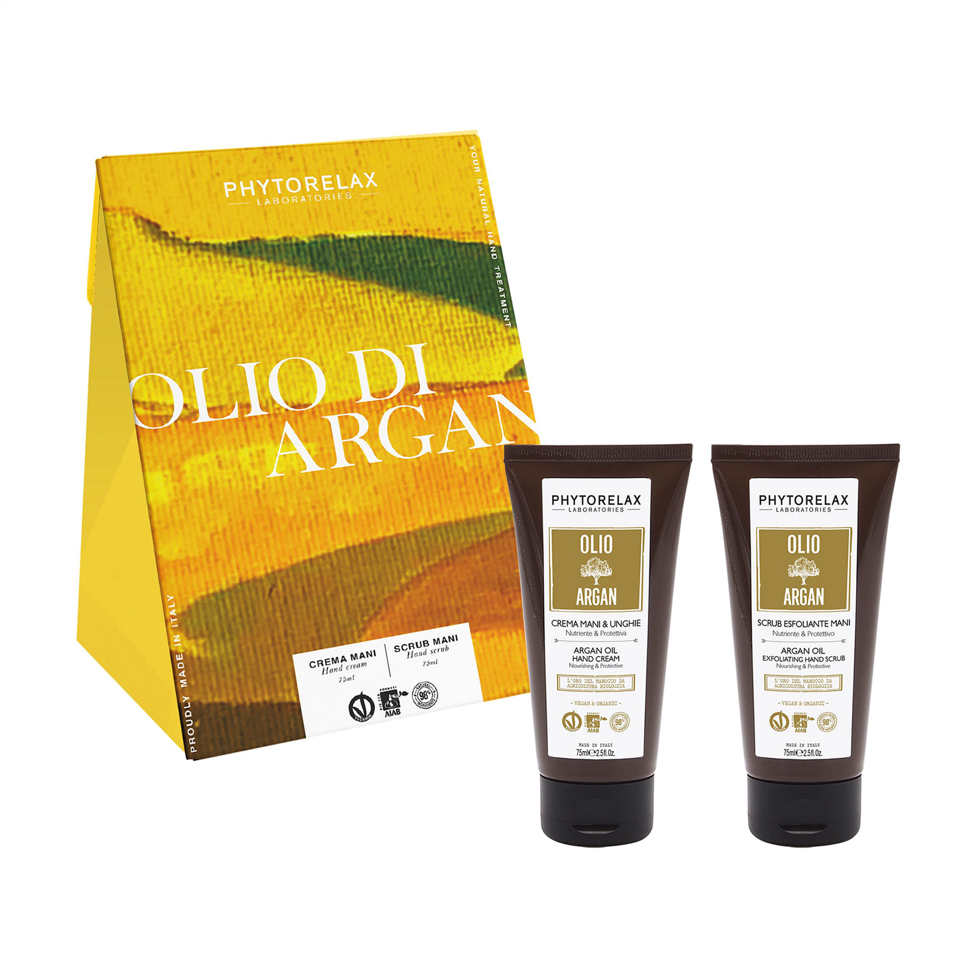 Набір для рук Phytorelax Laboratories Olio Di Argan (крем для рук, 75 мл + скраб для рук, 75 мл)
