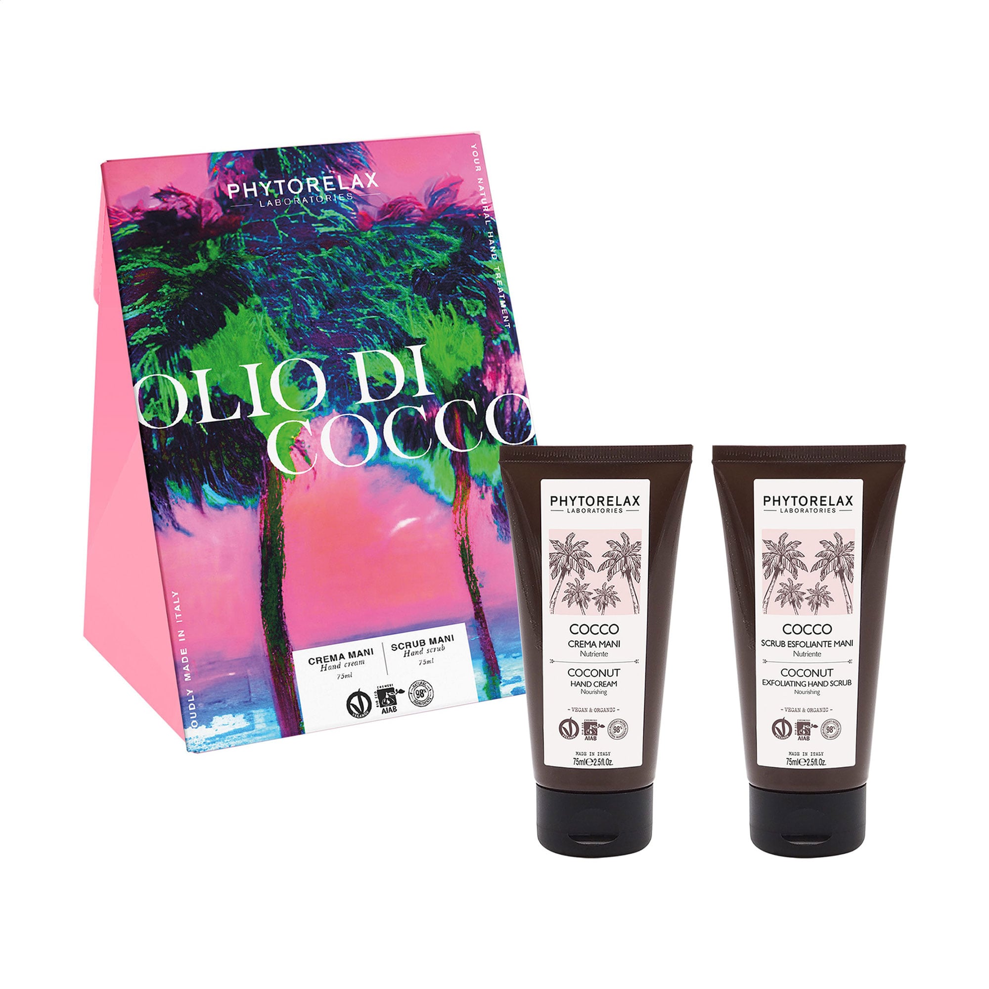 Набір для рук Phytorelax Laboratories Olio Di Coconut (крем для рук, 75 мл + скраб для рук, 75 мл)