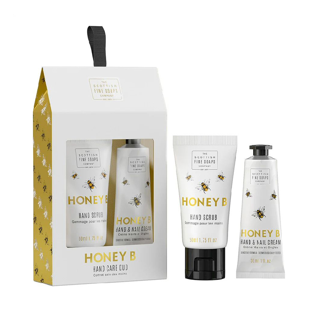 Набір для рук Scottish Fine Soaps Honey B Hand Care Duo (скраб для рук, 50 мл + крем для рук, 30 мл)