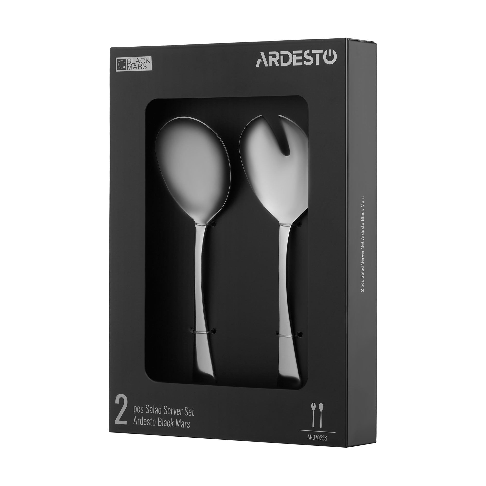 Набір для салату Ardesto Black Mars (ложка, 1 шт + виделка, 1 шт) (AR0702SS)