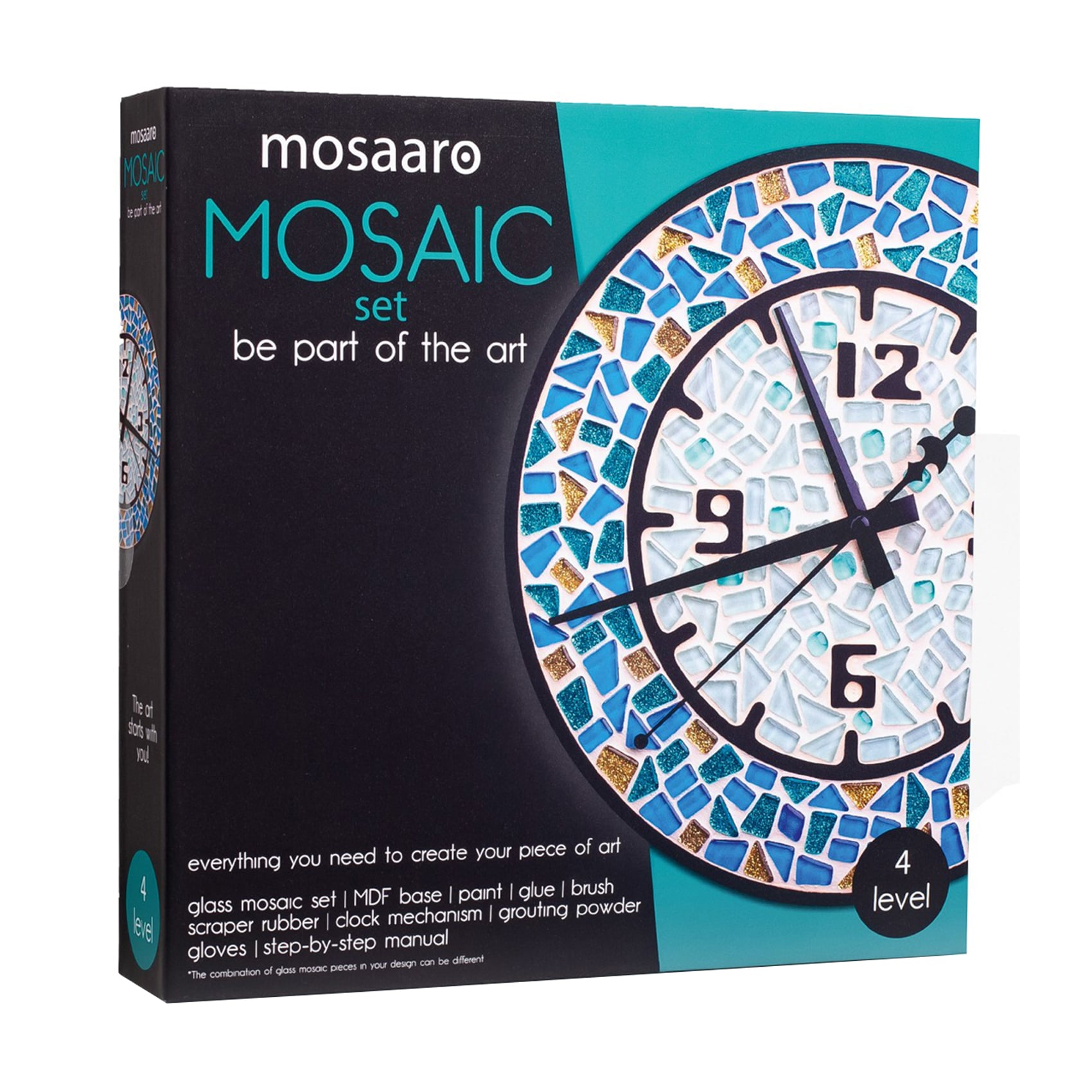 Набір для створення скляної мозаїки Mosaaro Годинник (круглий), 30 см (MA4001)