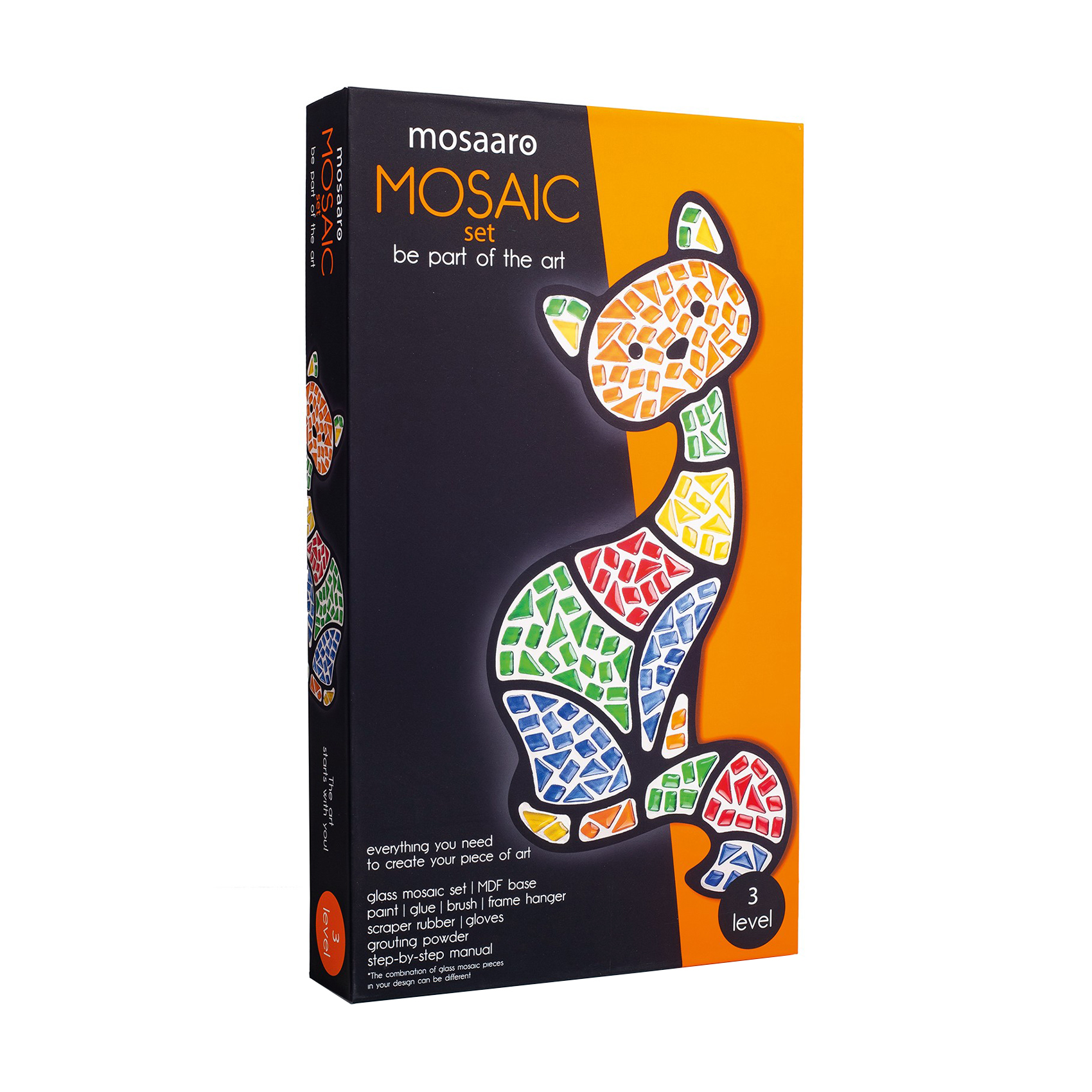 Набір для створення скляної мозаїки Mosaaro Кіт, 20*43 см (MA3002)