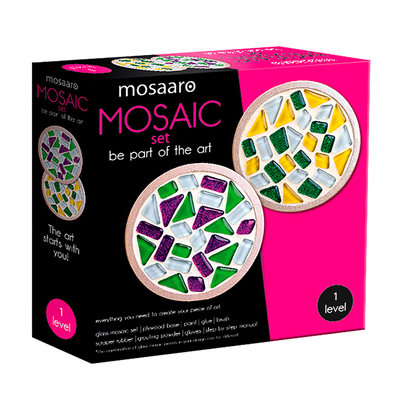 Набір для створення скляної мозаїки Mosaaro Підставки для чашок (круглі), 10 см (MA1001)