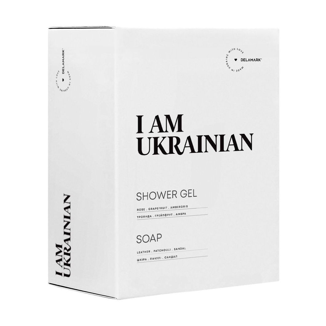 Набір для тіла Delamark I Am Ukrainian (гель для душу, 500 мл + рідке мило, 500 мл)