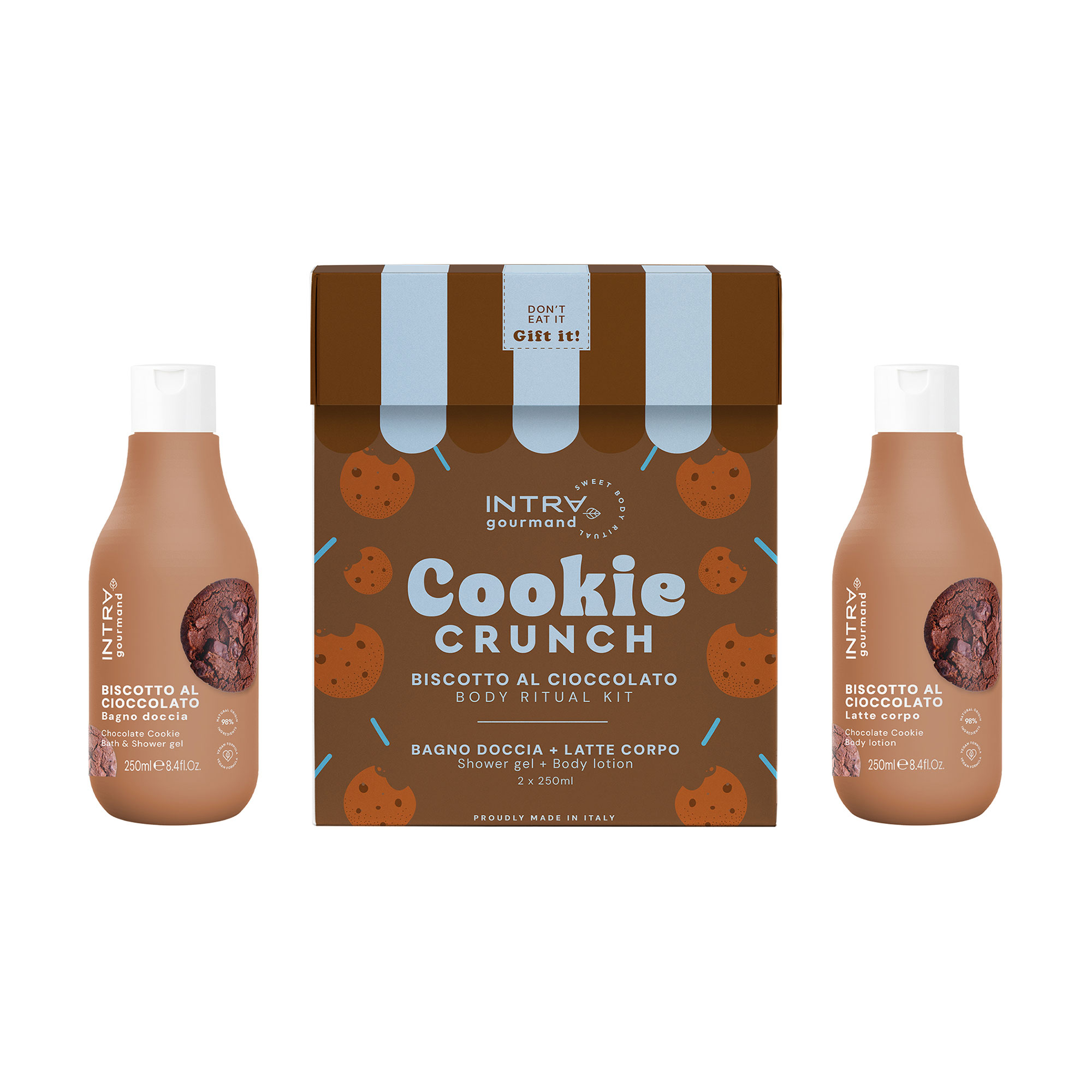 Набір для тіла Intra Gourmand Cookie Crunch (гель для душу, 250 мл + лосьйон для тіла, 250 мл)