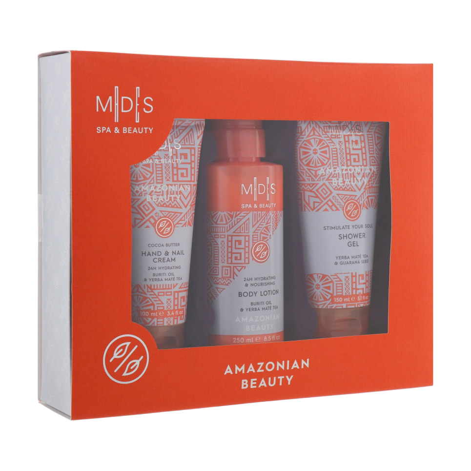 Набір для тіла Mades Cosmetics Spa &amp; Beauty Amazonian Beauty (гель для душу, 150 мл + лосьйон для тіла, 250 мл + крем для рук та нігтів, 100 мл)