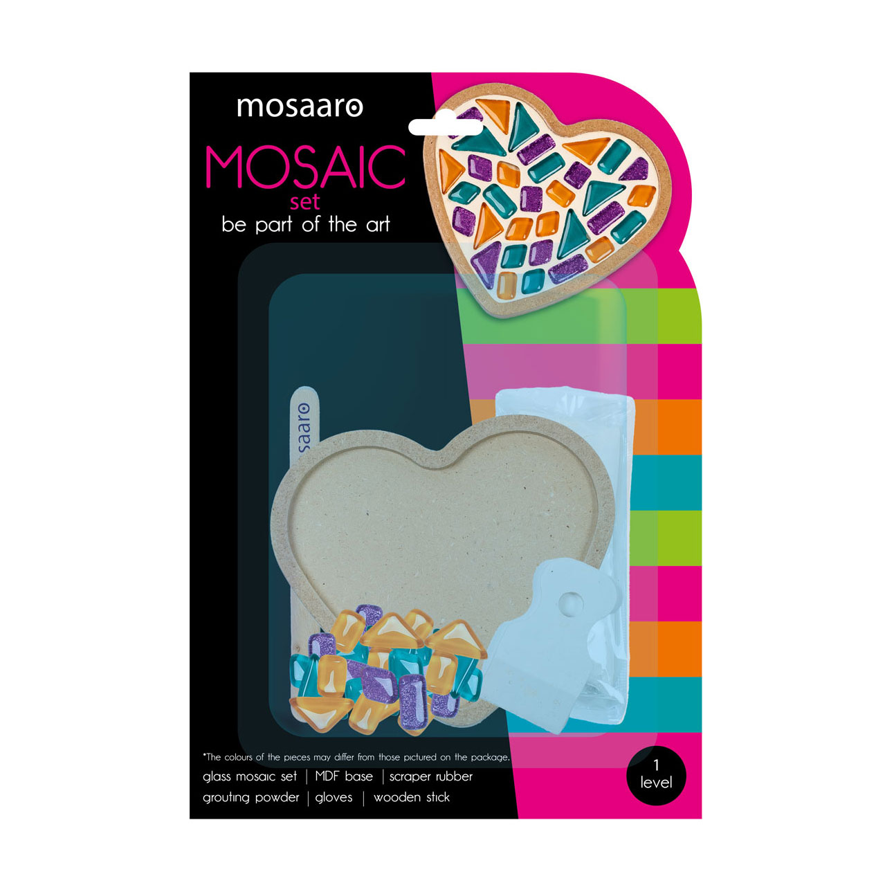 Набір для творчості Mosaaro Скляна мозаїкі Серце, від 14 років (MA1007)