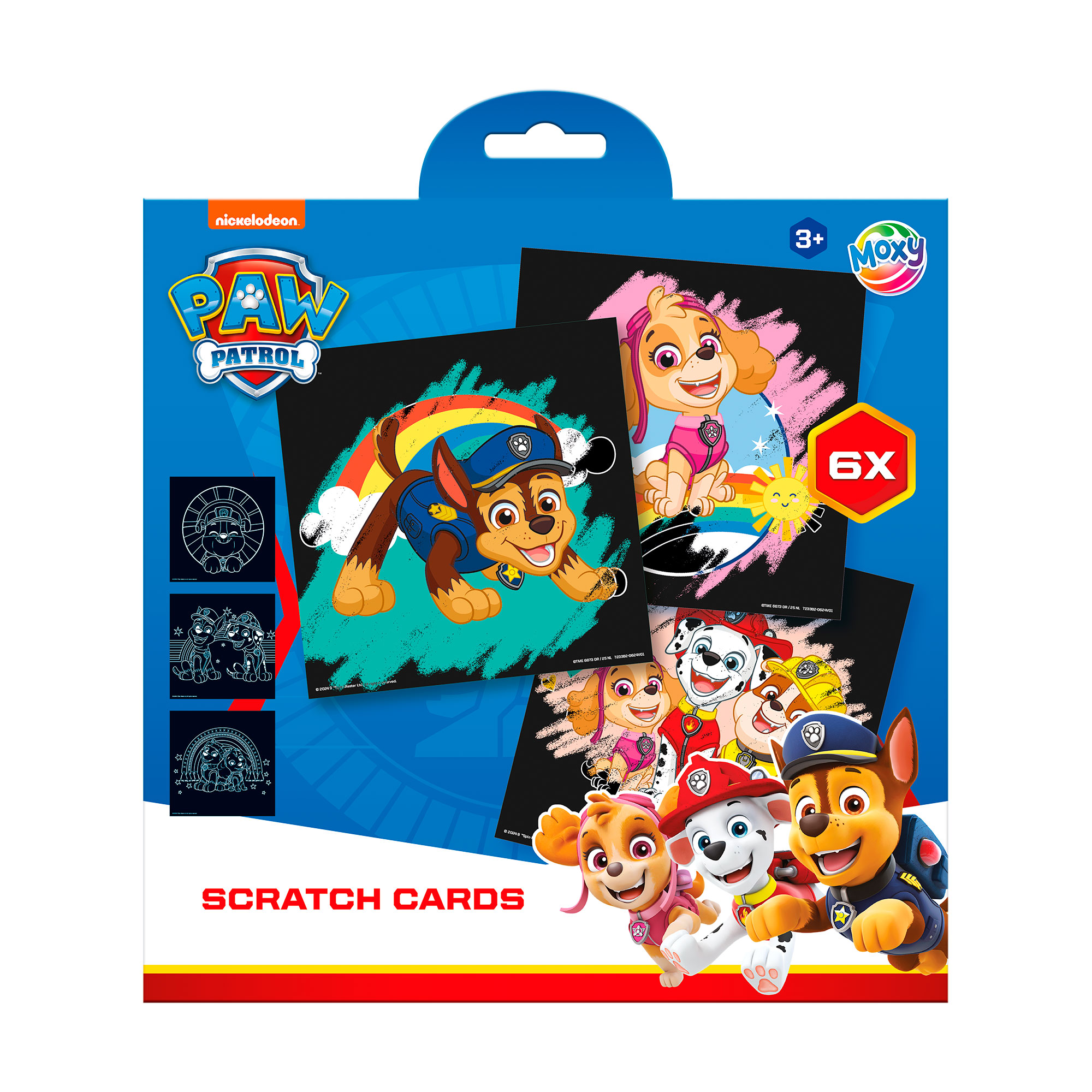 Набір для творчості Moxy Paw Patrol Скретч-картки, від 3 років, 1*22*22 см, 7 предметів (723382)