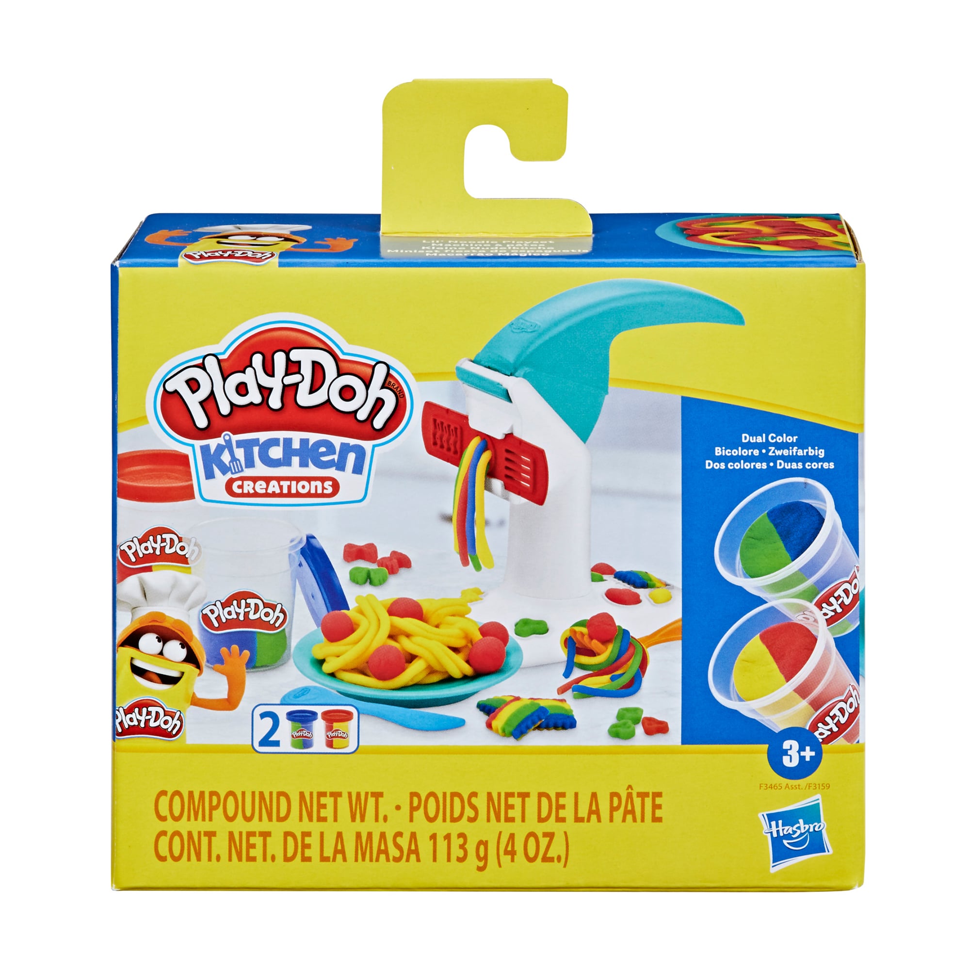 Набір для творчості Play-Doh Kitchen Creations Lil Noodle, від 3 років, 2 баночки (F3159/F3465)