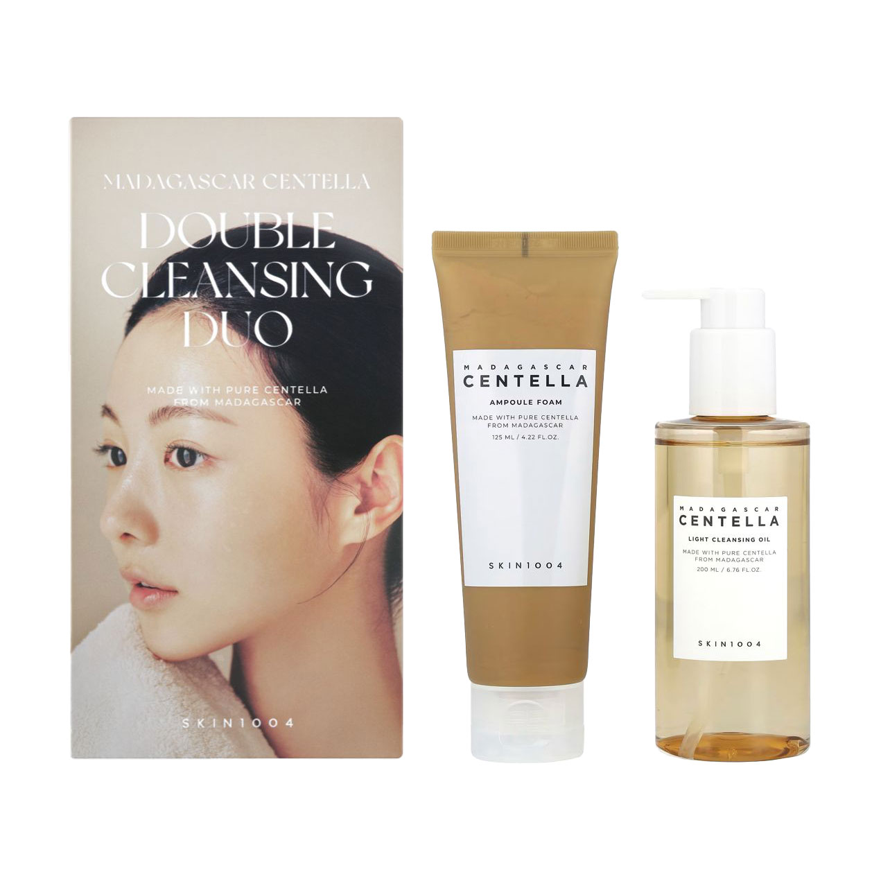Набір для вмивання Skin1004 Madagascar Centella Double Cleansing Duo (пінка для вмивання, 125 мл + гідрофільна олія, 200 мл)